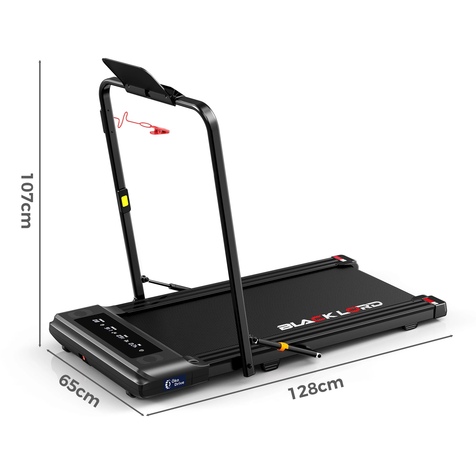 2 Black Lord Treadmill 2 IN 1 Electric Walking Pad 400mm Hydraulic Foldable - Black, 2 of 9