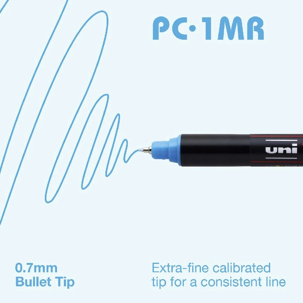 3 POSCA PC 1MR Paint Marker Silver, 3 of 7