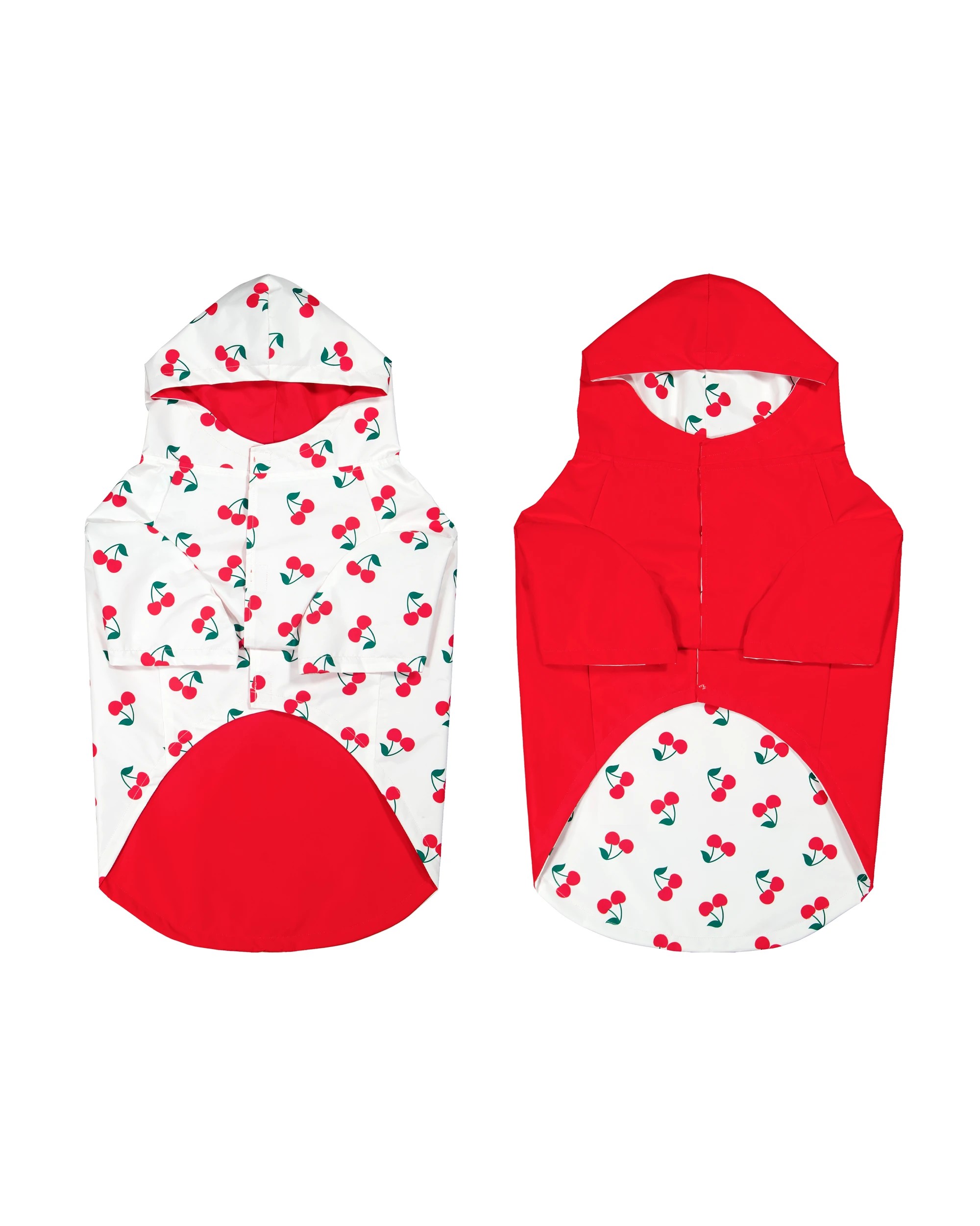 6 Pet Reversible Cherry Raincoat - Extra Extra Large, 6 of 10
