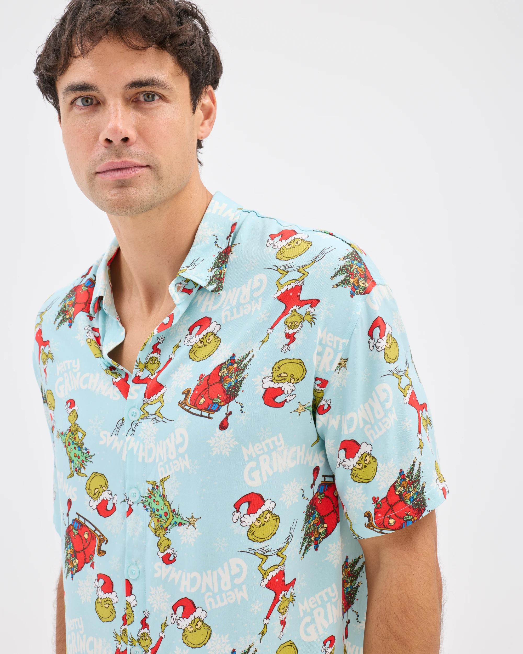 5 The Grinch Licensed Merry Grinchmas Christmas Short Sleeve Shirt MULTI MERRY GRINCHMAS, 5 of 7