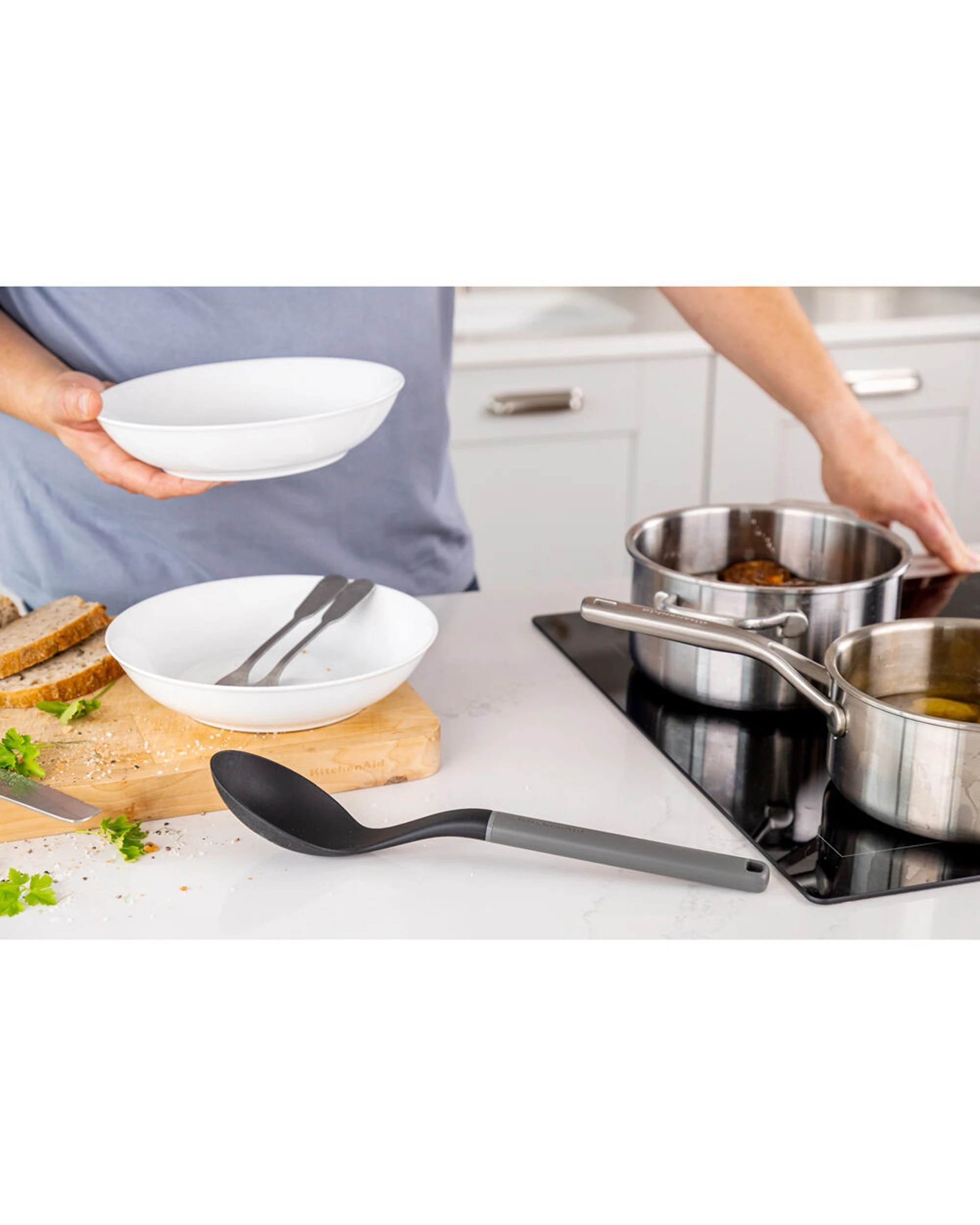 6 KitchenAid Classic Nylon Solid Cooking Spoon 2PK Heat Resistant Ergonomic Handle - Charcoal, 6 of 6