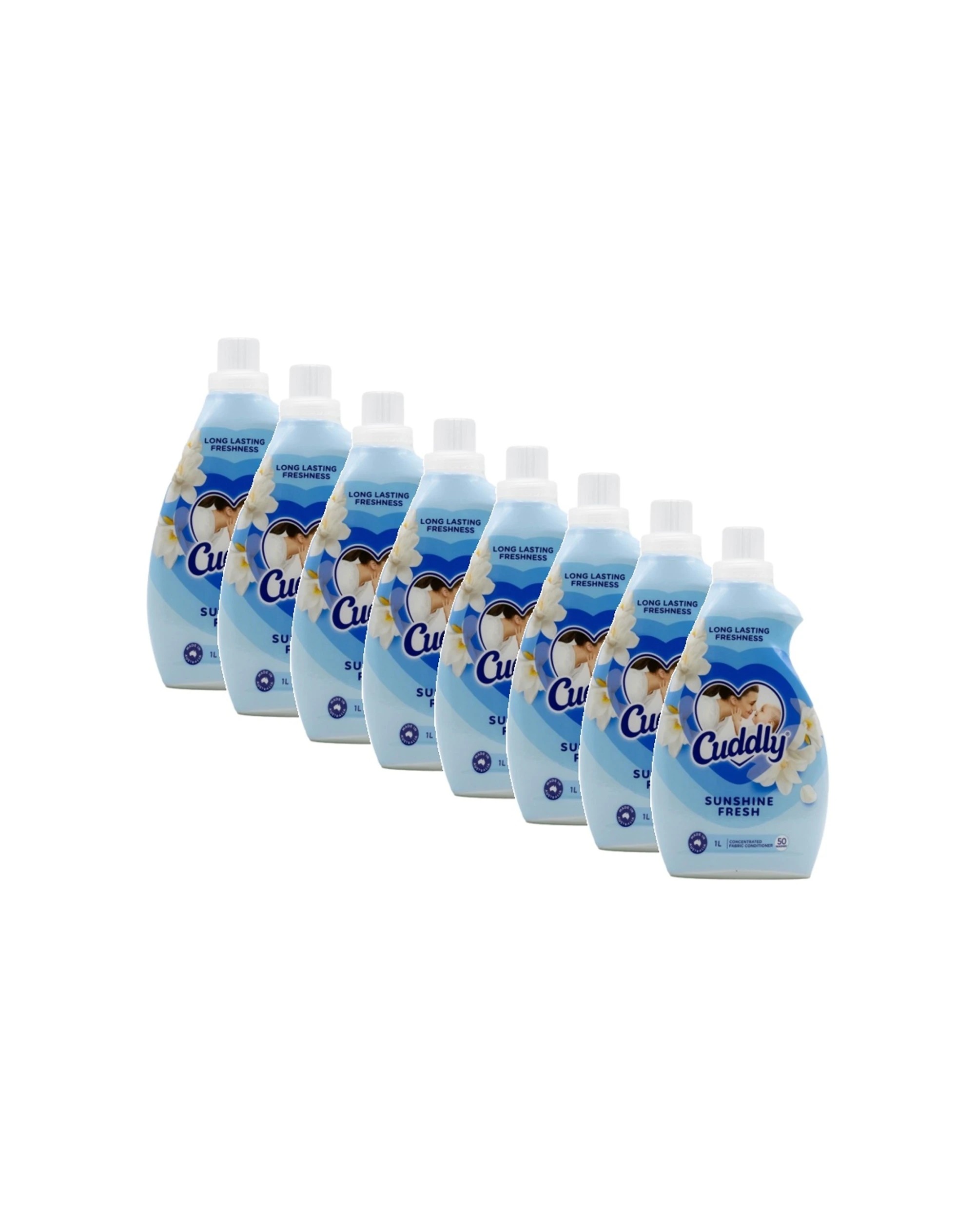 1 Cuddly 8pk Concentrated Laundry Fabric Softener Conditioner Sunshine Fresh - Blue, 1 of 3