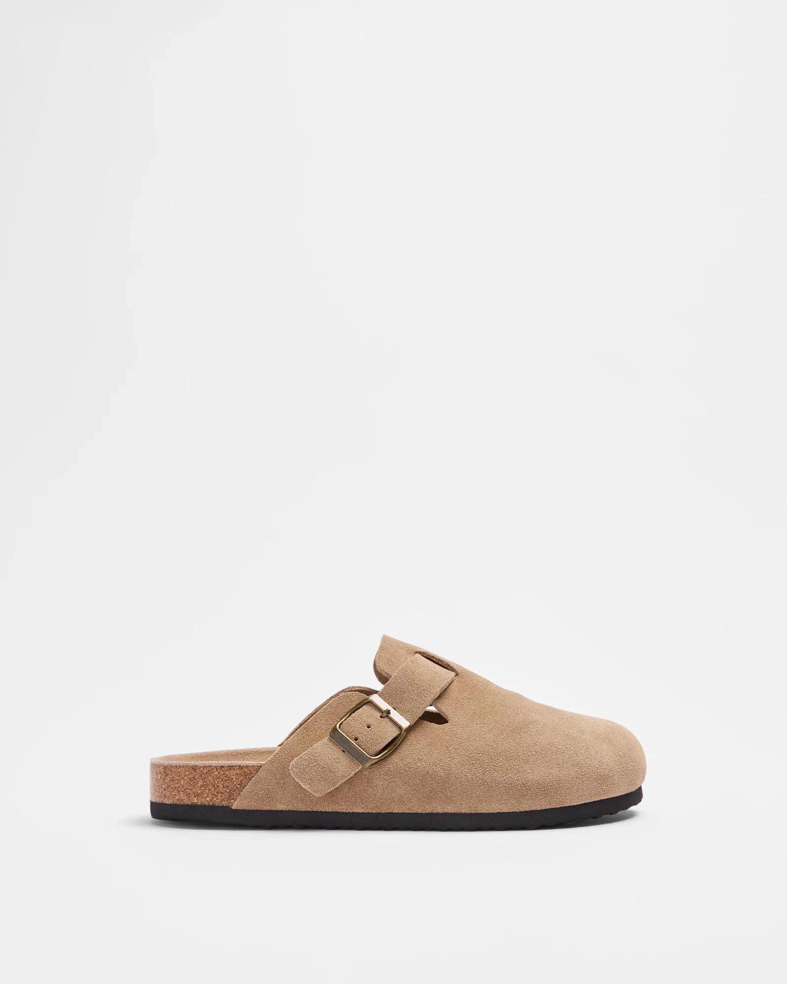 1 Target Youth Girls Youth Leather Moulded Cork Clog TAUPE, 1 of 2