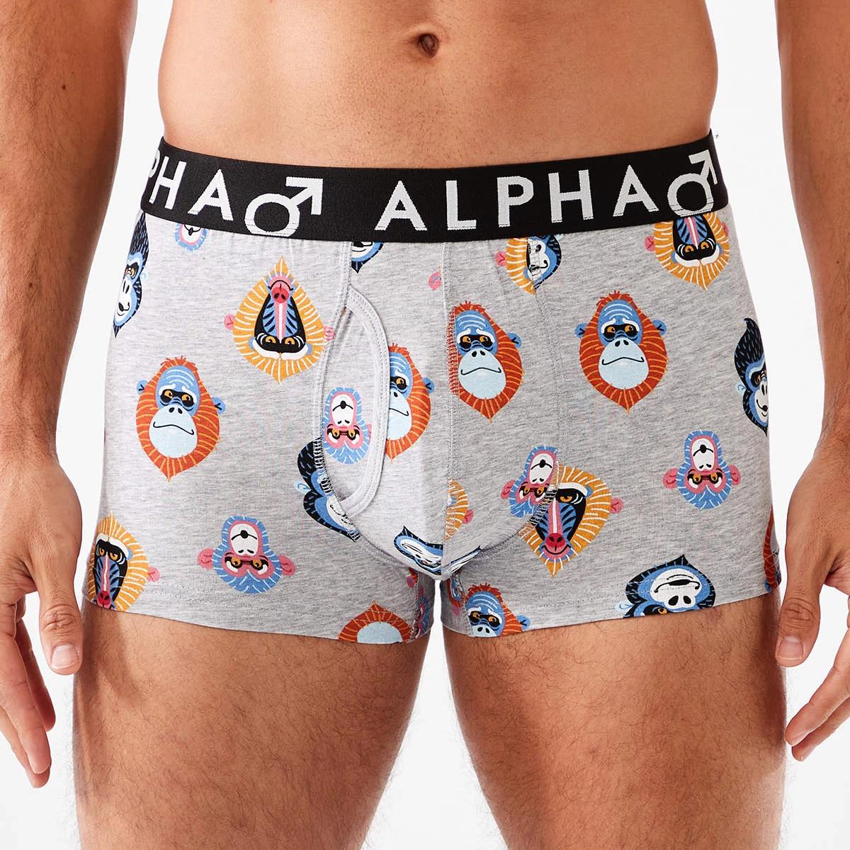 4 3 Pack Fly Front Print Trunks Ape Faces, 4 of 8