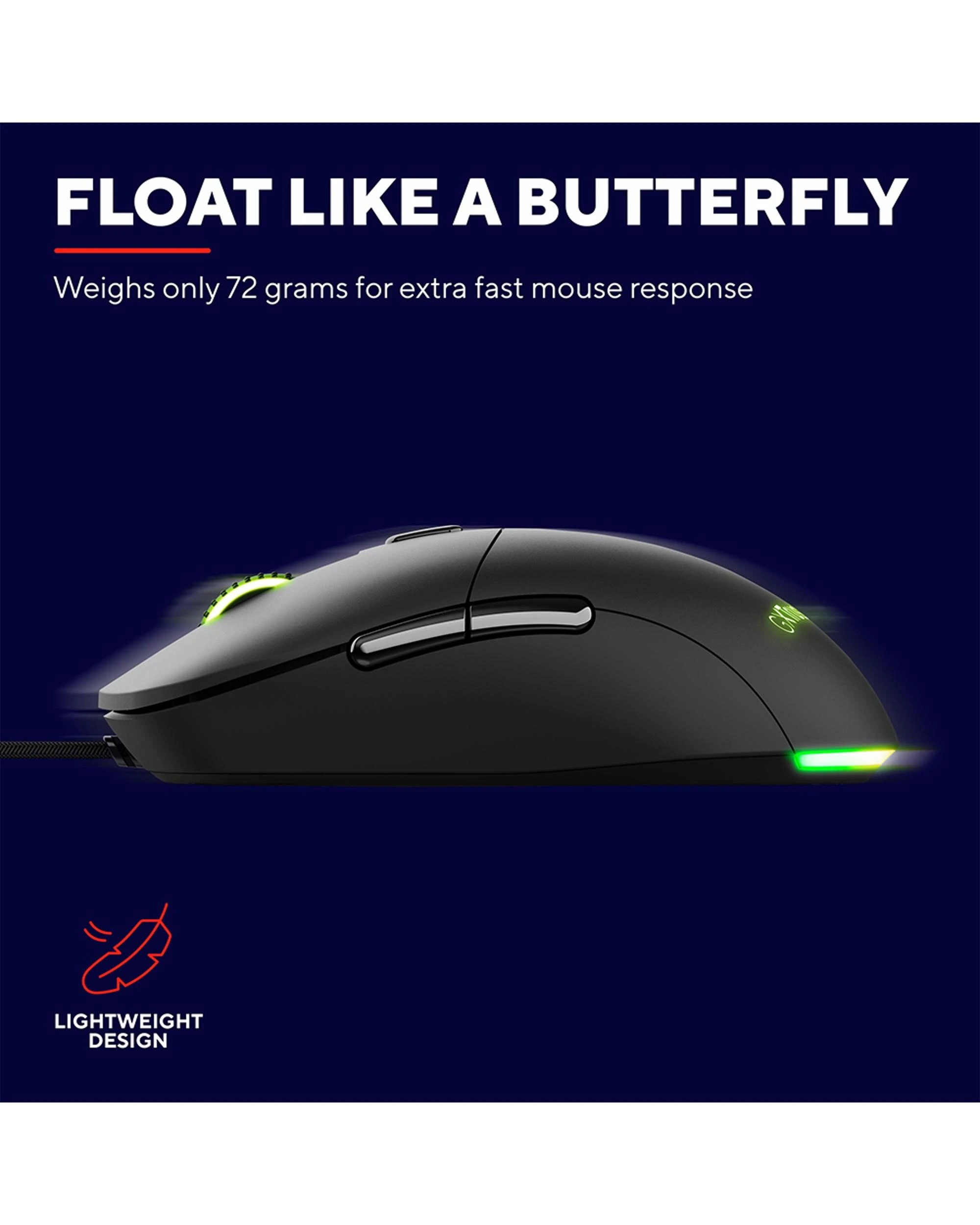 7 Trust GXT981 Lightweight Wired RGB Gaming Mouse - Black, 7 of 10
