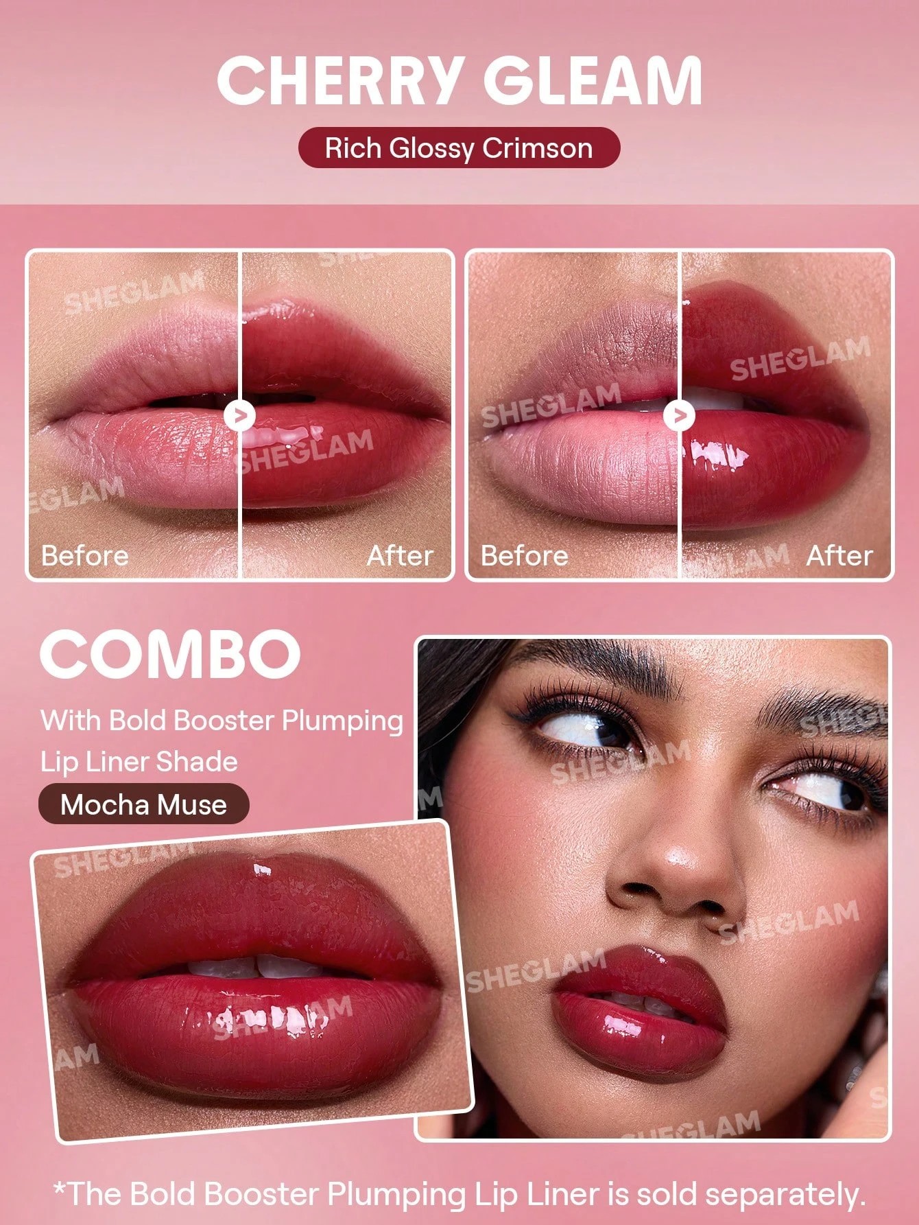 6 SHEGLAM Bold Booster Lip Plumper - Cherry Gleam, 6 of 9