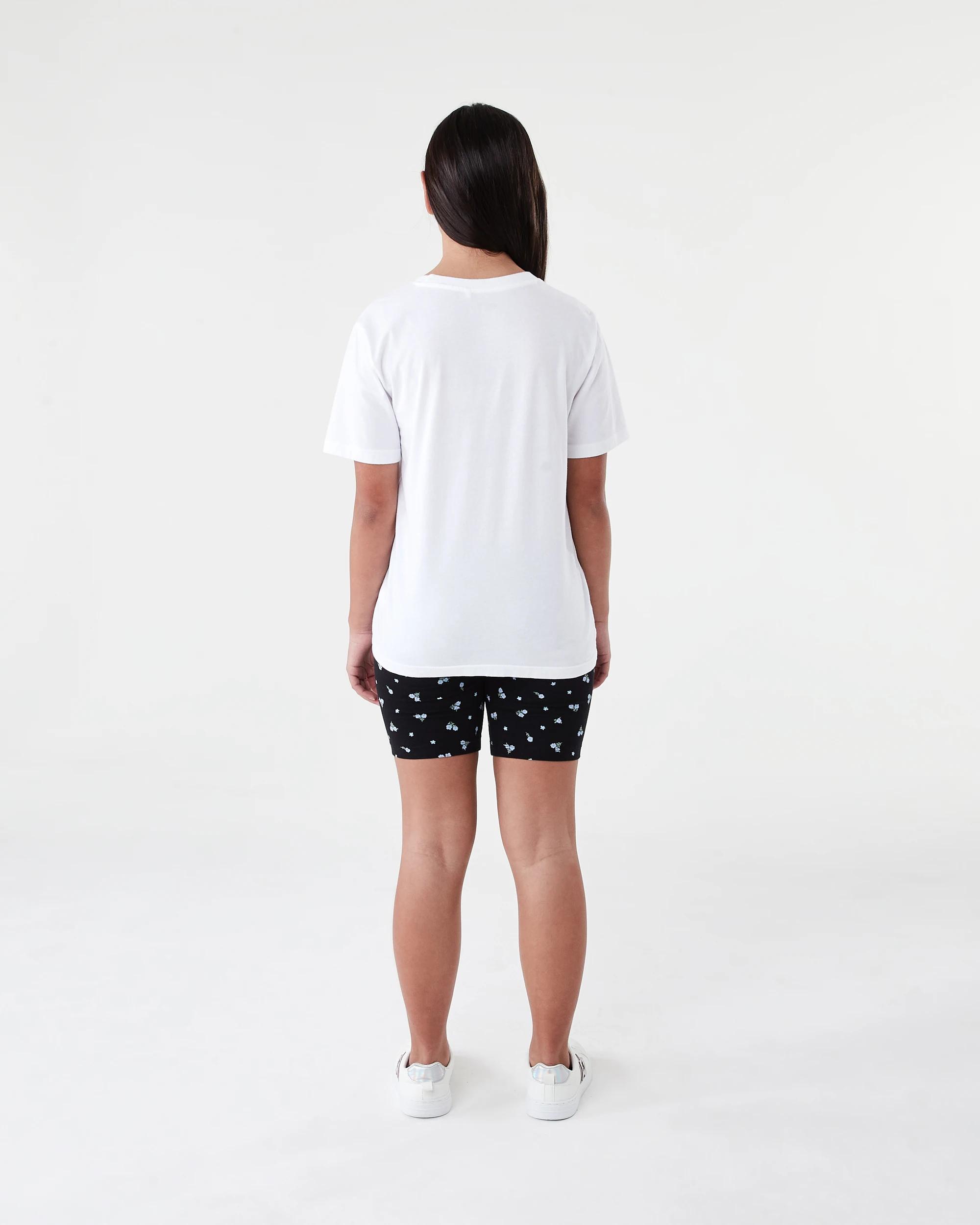 6 Print Bike Shorts Blk Floral, 6 of 6