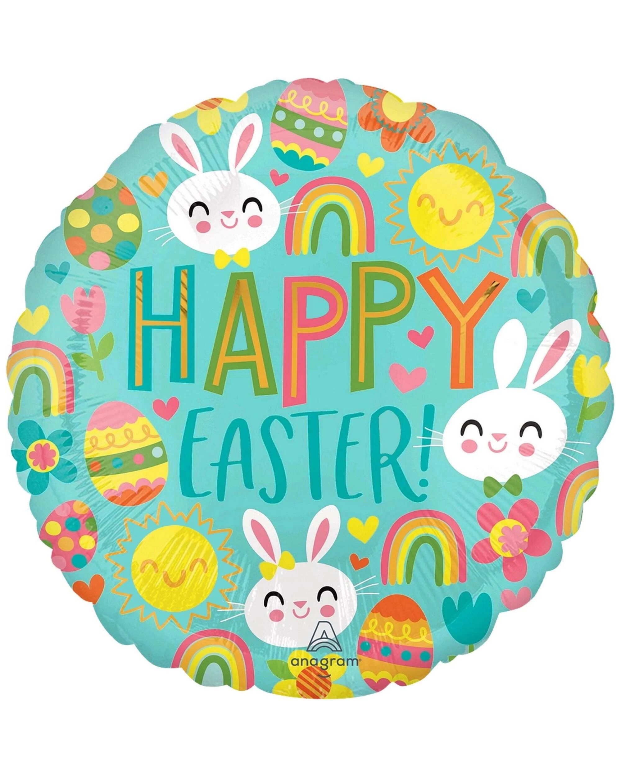 1 Partyrama Happy Easter Icons Foil Helium Balloon, 1 of 1