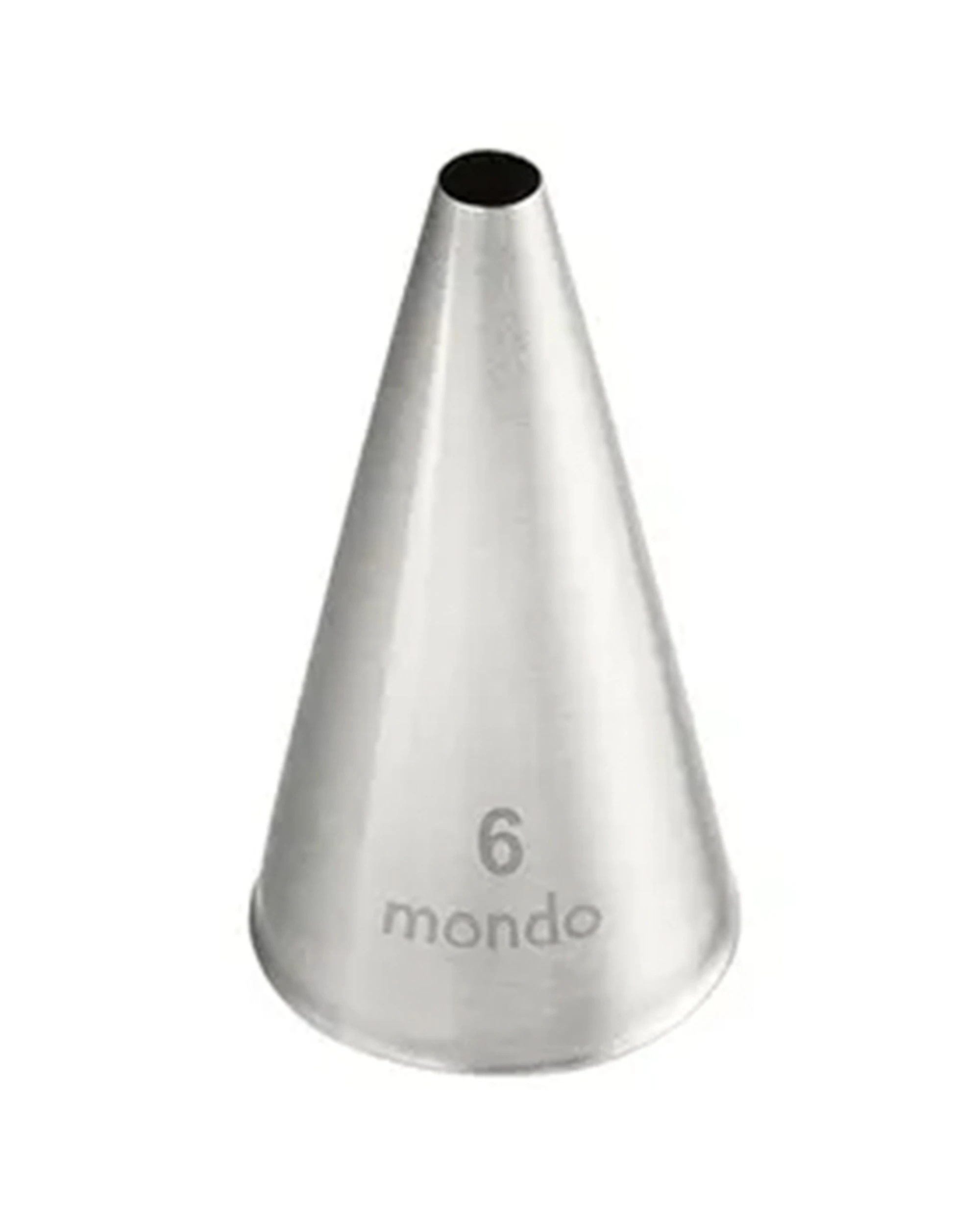 1 Mondo 6 Round Piping Tip Stainless Steel Seamless Durable Construction Cake Decorating Tool - Silver, 1 of 1