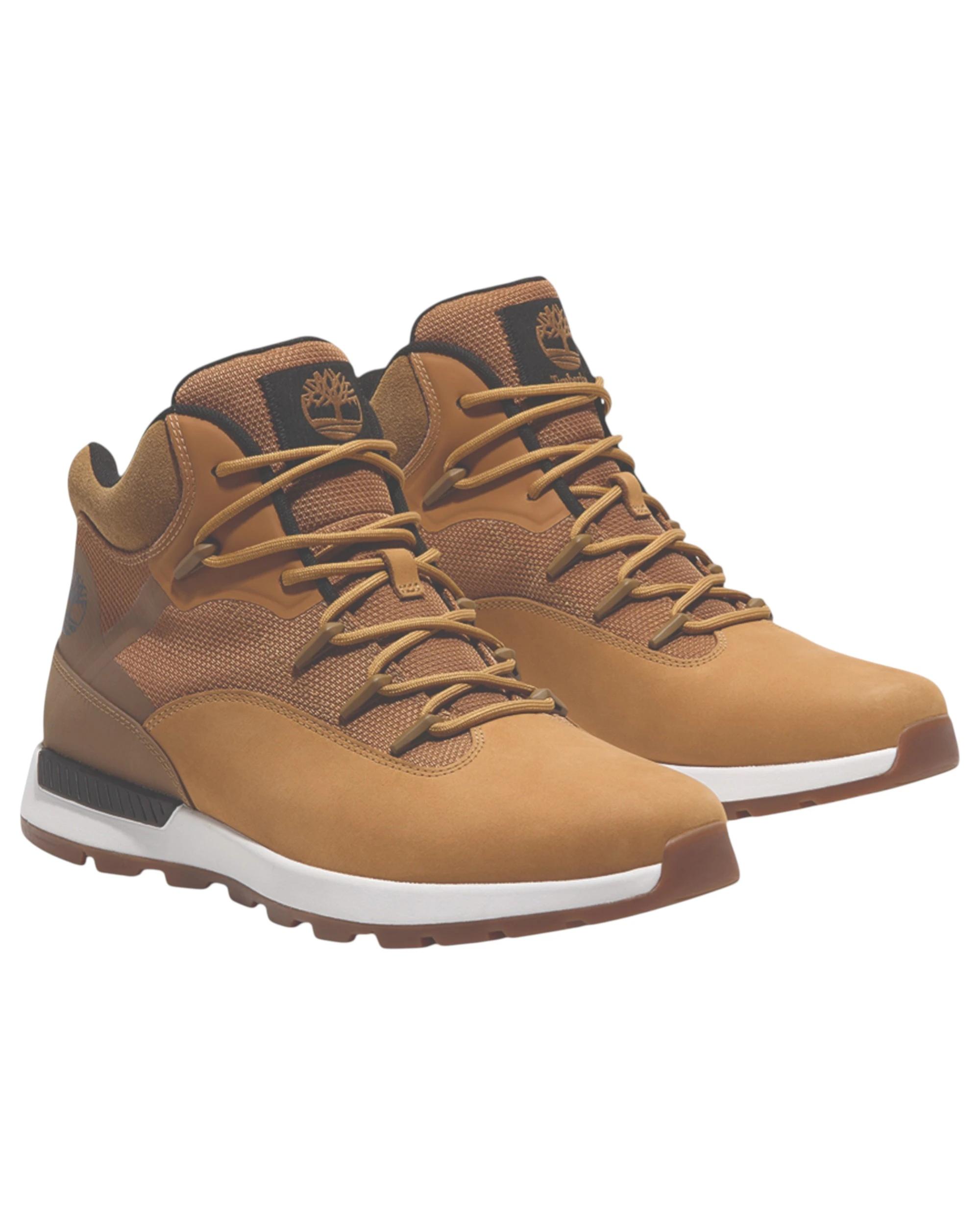 2 Timberland Mens Sprint Trekker Mid Lace-Up Sneakers Brown Shoes BROWN, 2 of 8