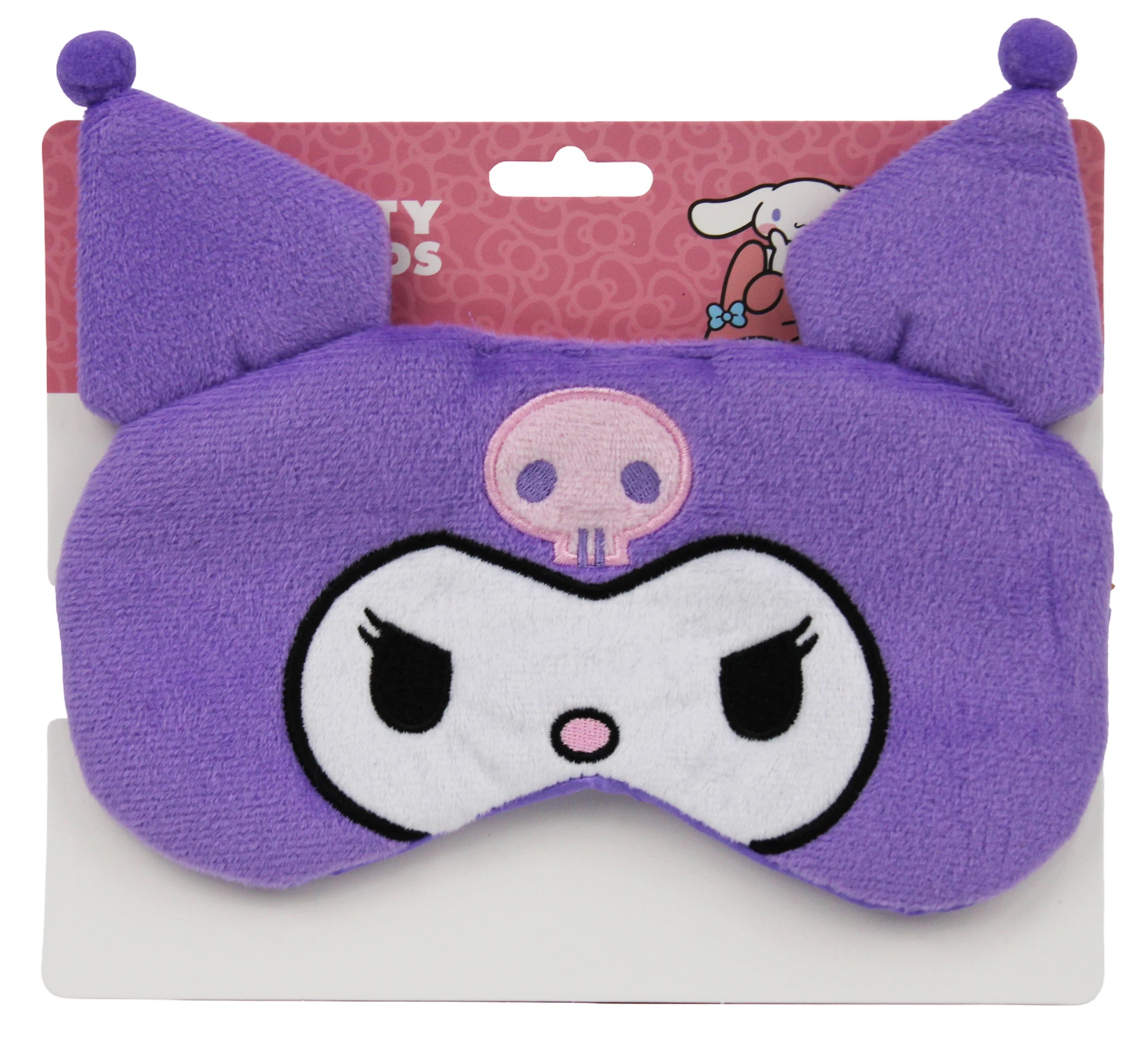 1 Sanrio Hello Kitty and Friends Kuromi Fluffy Eye Mask - Purple, 1 of 2