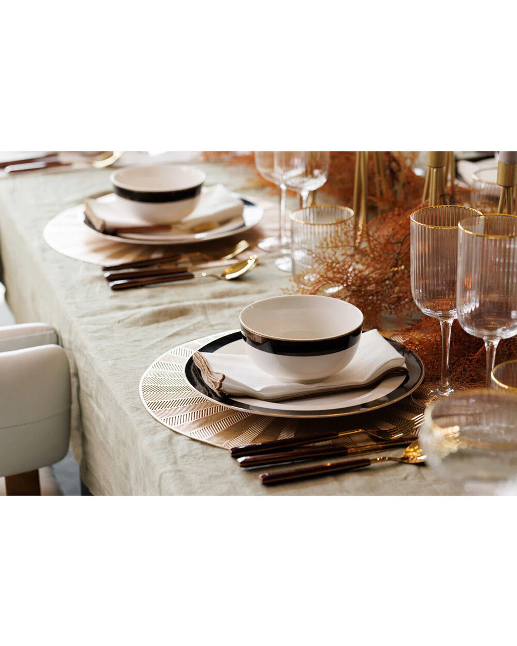 5 Mikasa Luxe Deco 12pc China Dinner Bowls Plates Set - Multi, 5 of 6