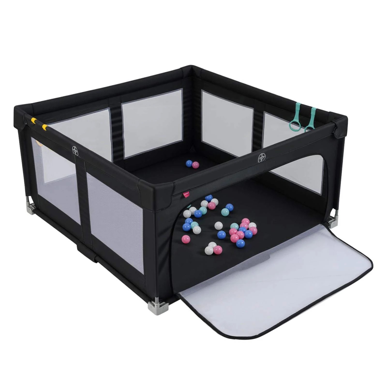 1 Costway Folding Playpen Oxford Fabric Mesh Gate Play Area, 1 of 1
