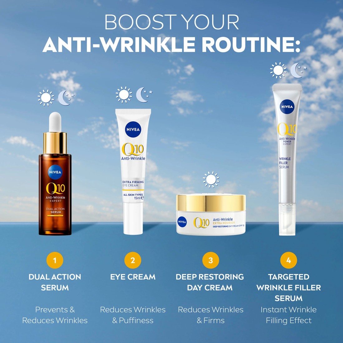 9 Nivea Q10 Anti-Wrinkle Extra Nourish Deep Restoring Day Cream SPF15 50ml - Pure Q10, Argan Oil and Squalane, 9 of 10