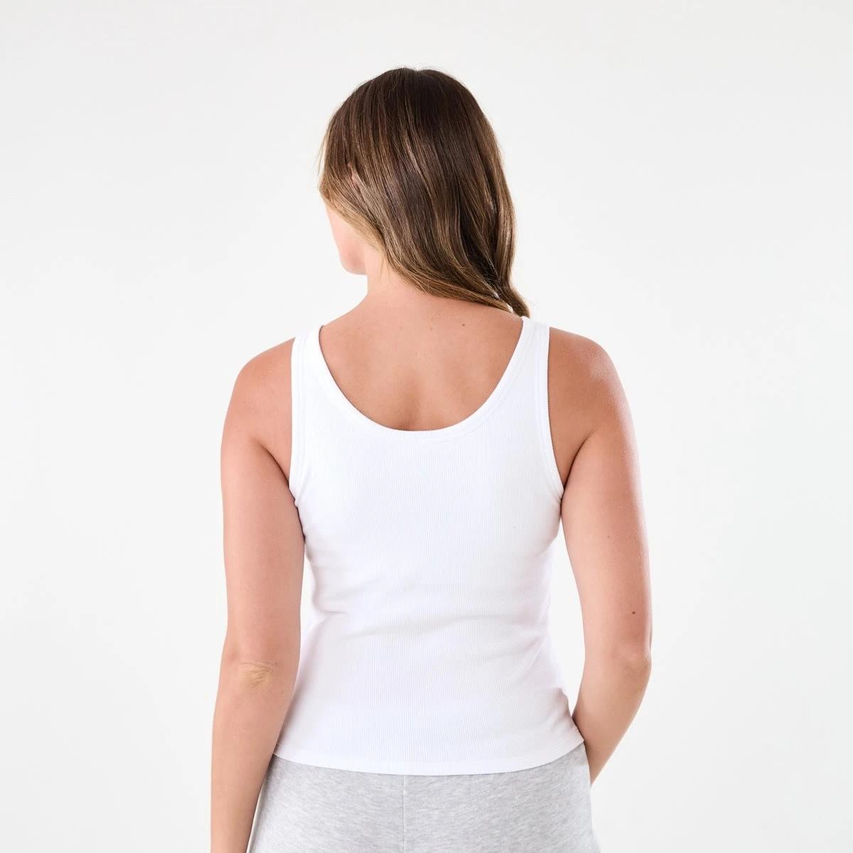 3 Shelf Bra Tank Top WHITE, 3 of 5