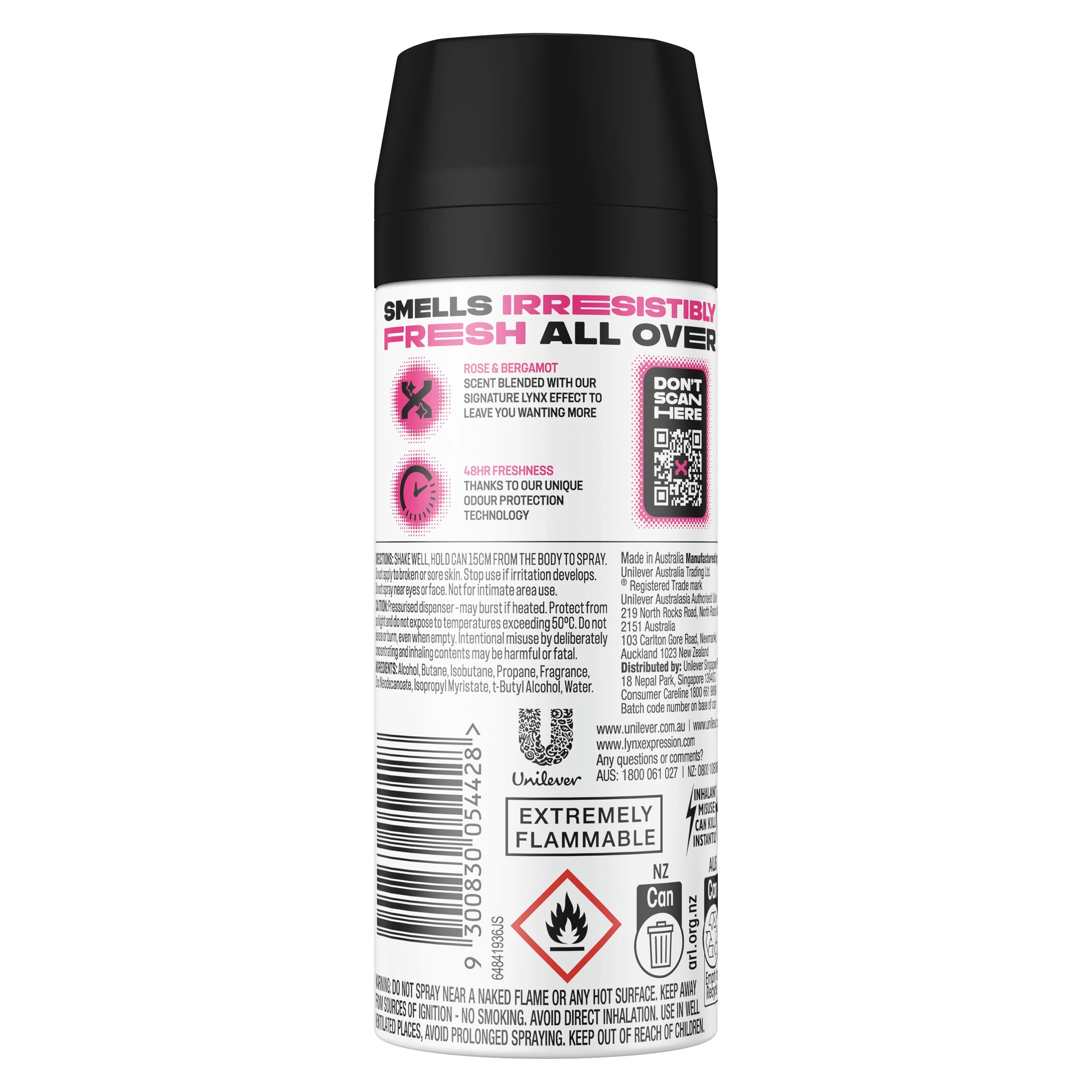 2 LYNX Anarchy For Her Deodorant Bodyspray - Rose and Bergamot Scented, 2 of 5