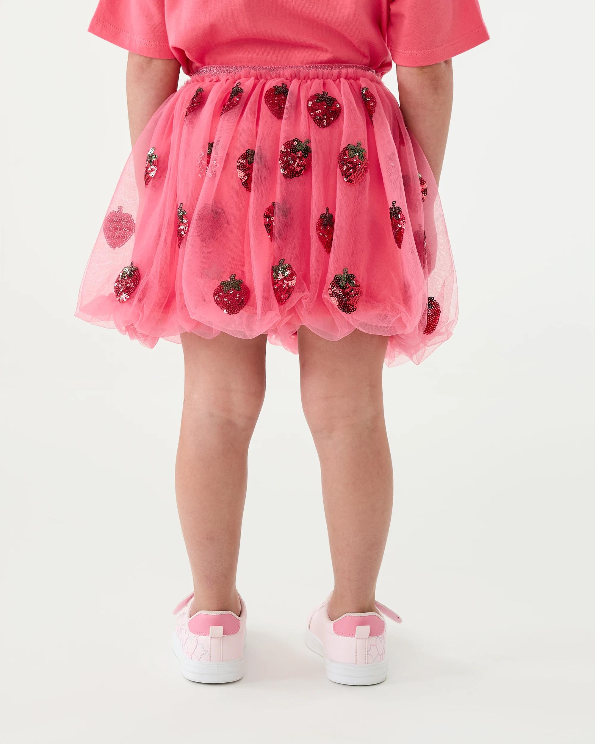 2 Bubble Tutu Skirt Red Strwby, 2 of 6