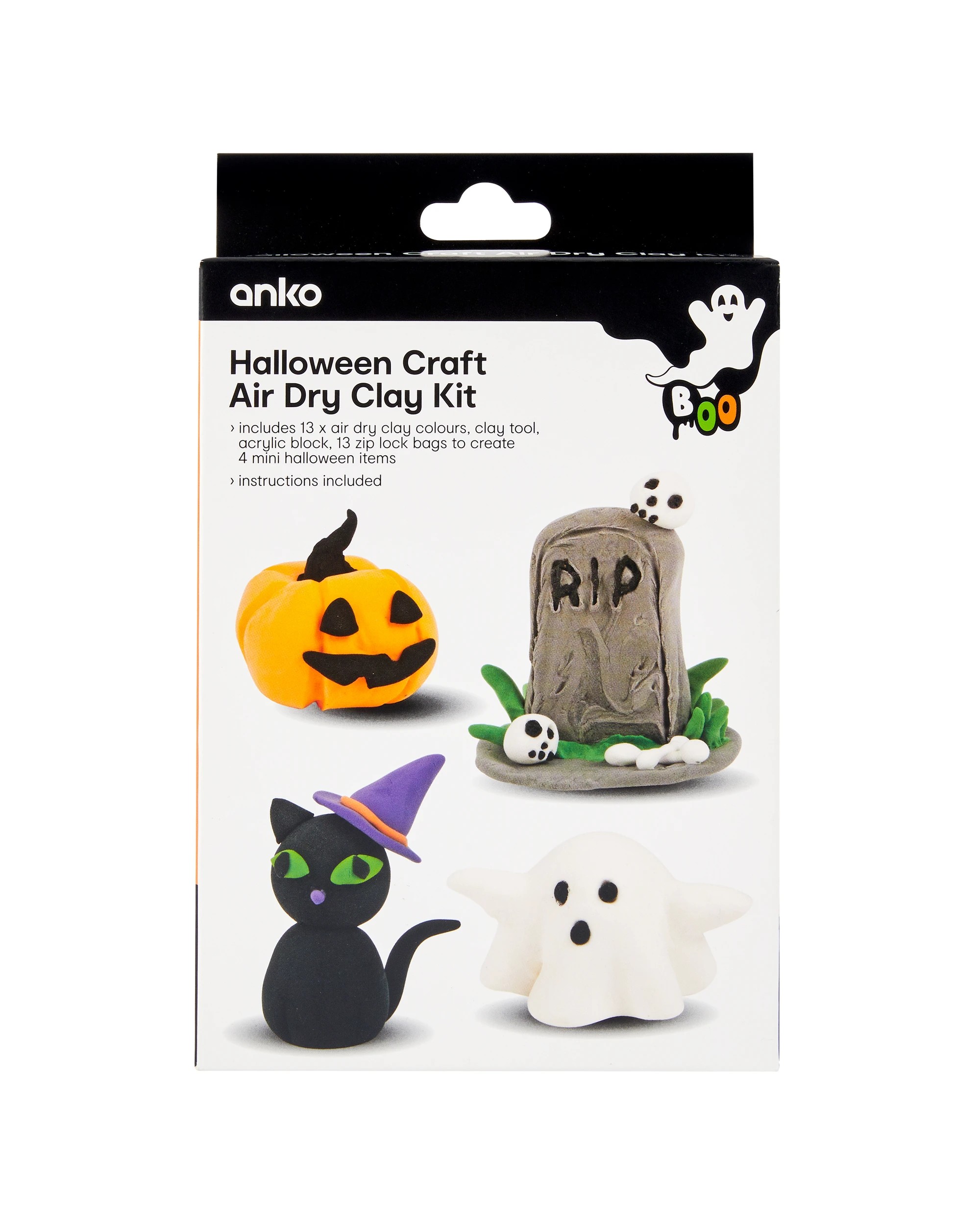 1 Halloween Craft Air Dry Clay Kit, 1 of 3