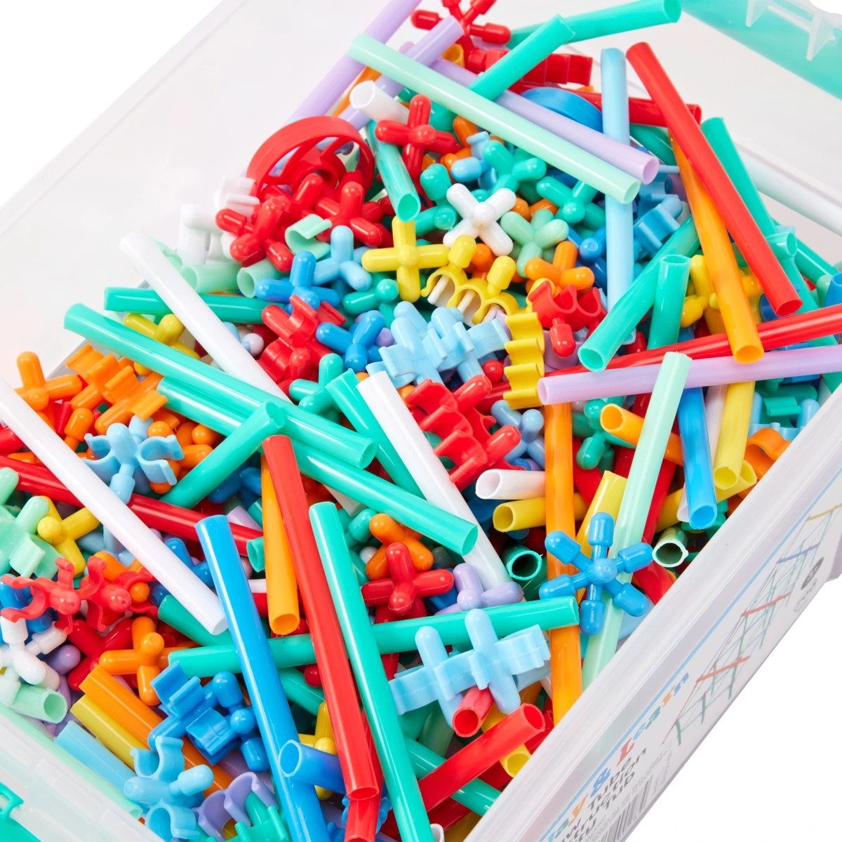 4 700 Piece Play and Learn Straw Tube Construction Activity Tub, 4 of 9