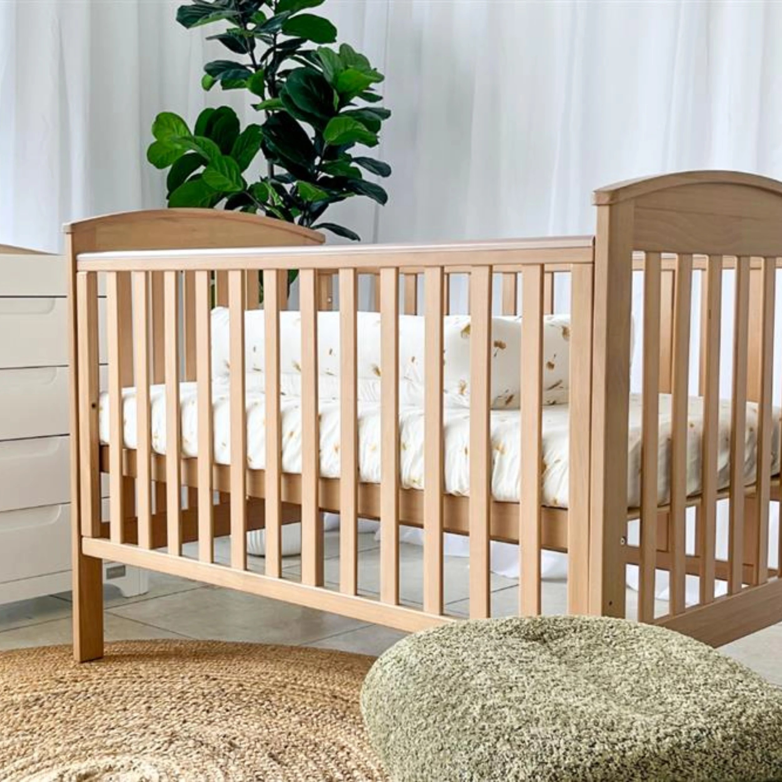 3 Babyhood Classic Curve Cot - Natural, 3 of 6