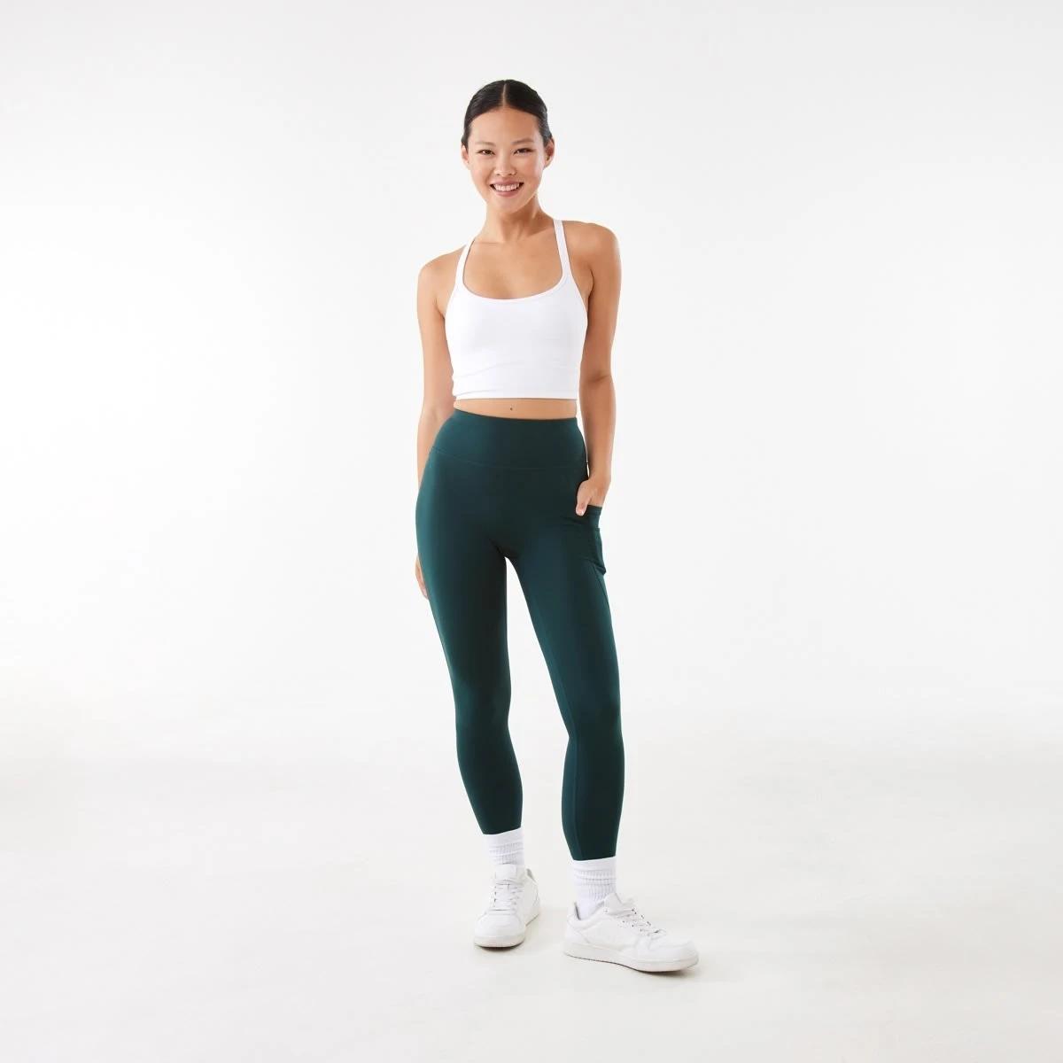 2 Active Womens Moulded Crop Top WHITE, 2 of 10