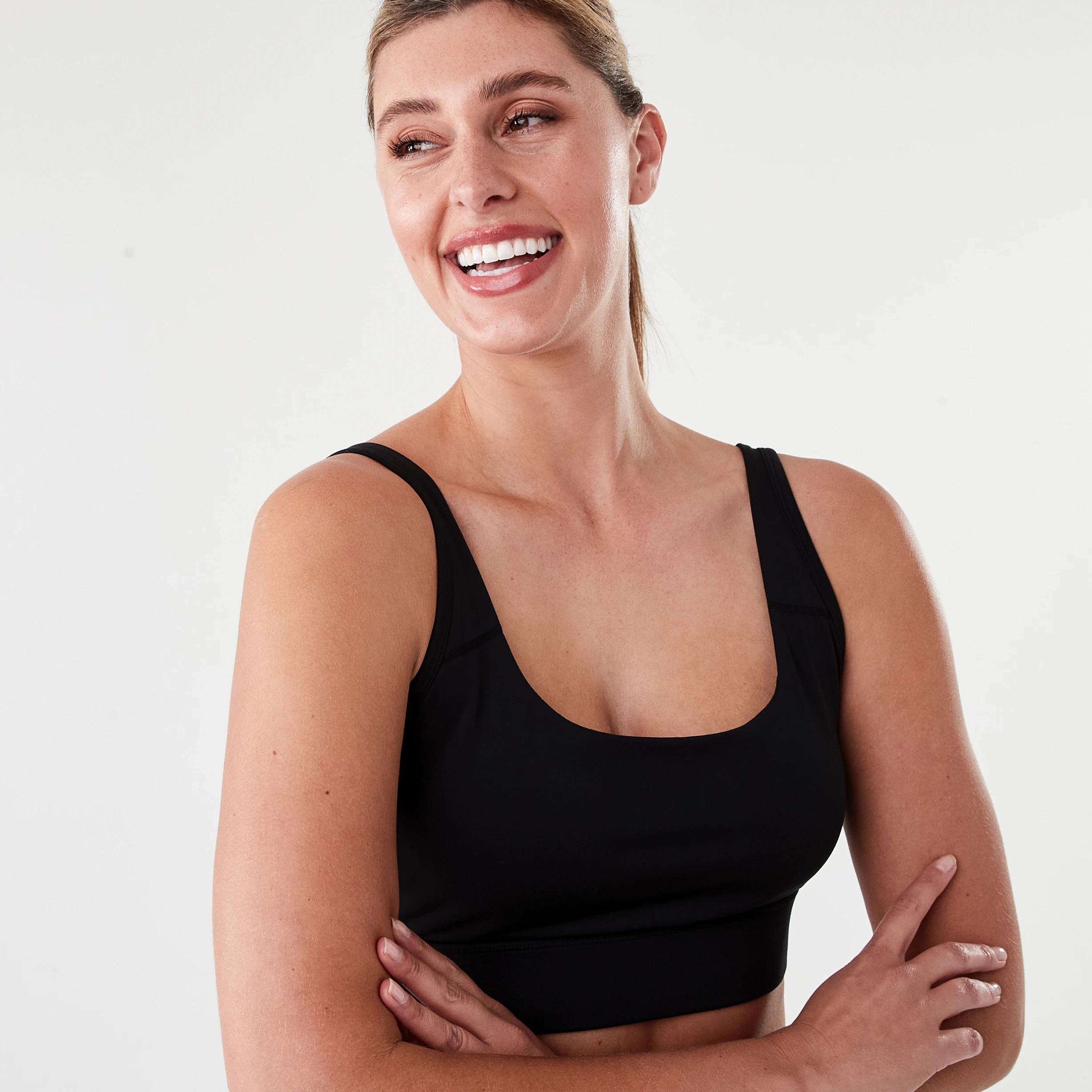 5 Active Womens Performance Crop Top BLACK, 5 of 7