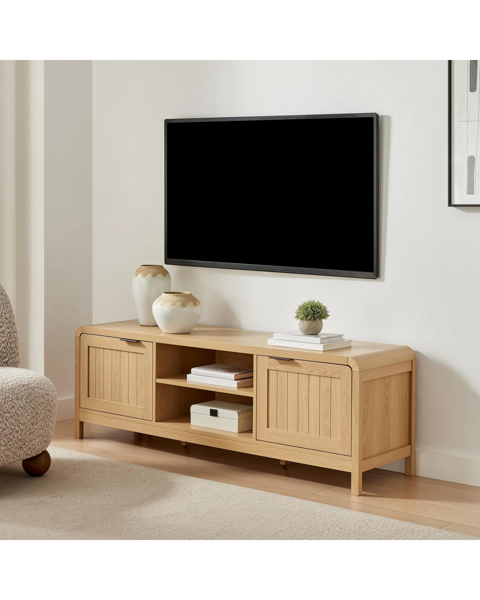 3 Kodu TV Entertainment Unit Lowline 2 Doors - Natural, 3 of 10