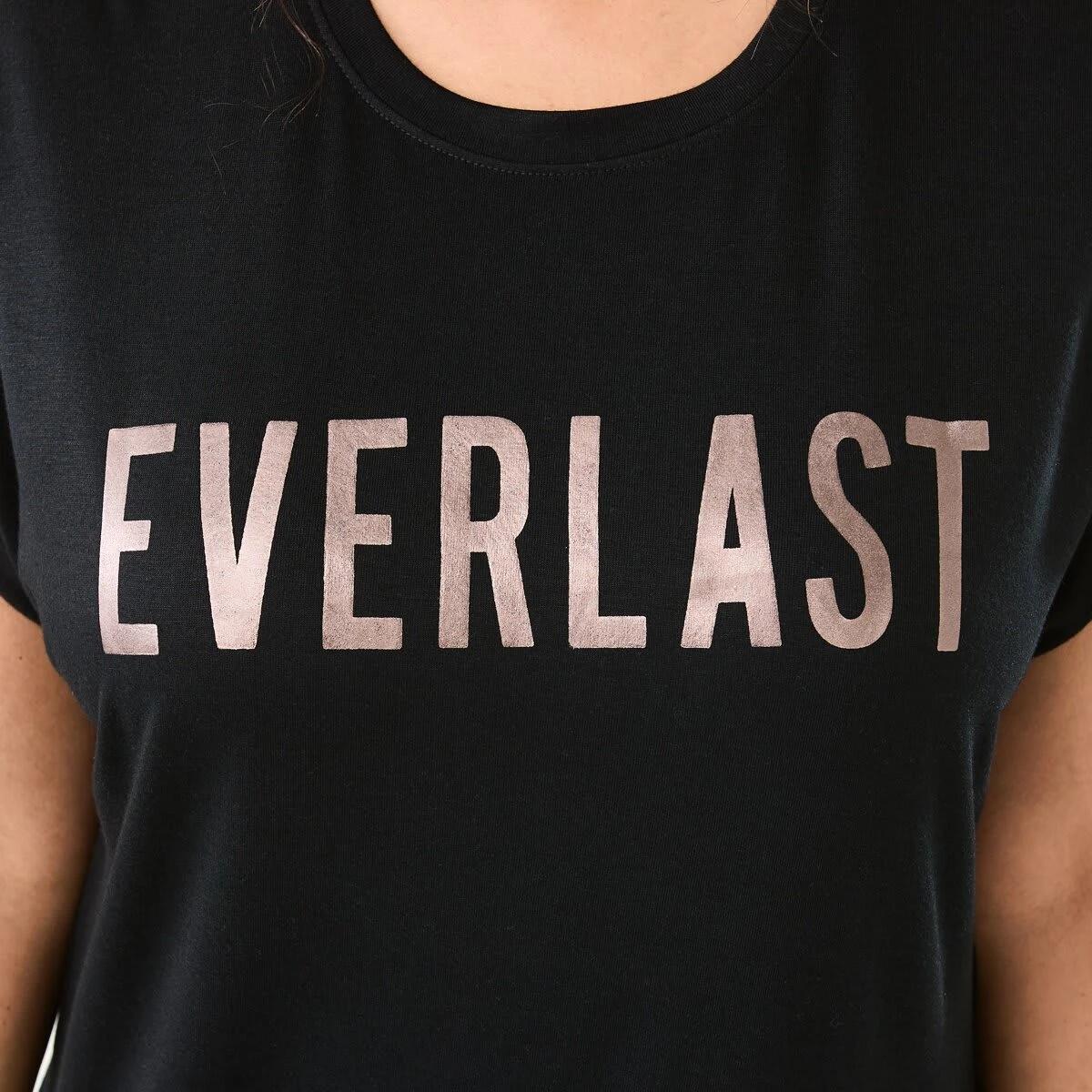 5 Everlast Womens Relaxed Long T-shirt EVERLAST BLACK, 5 of 7