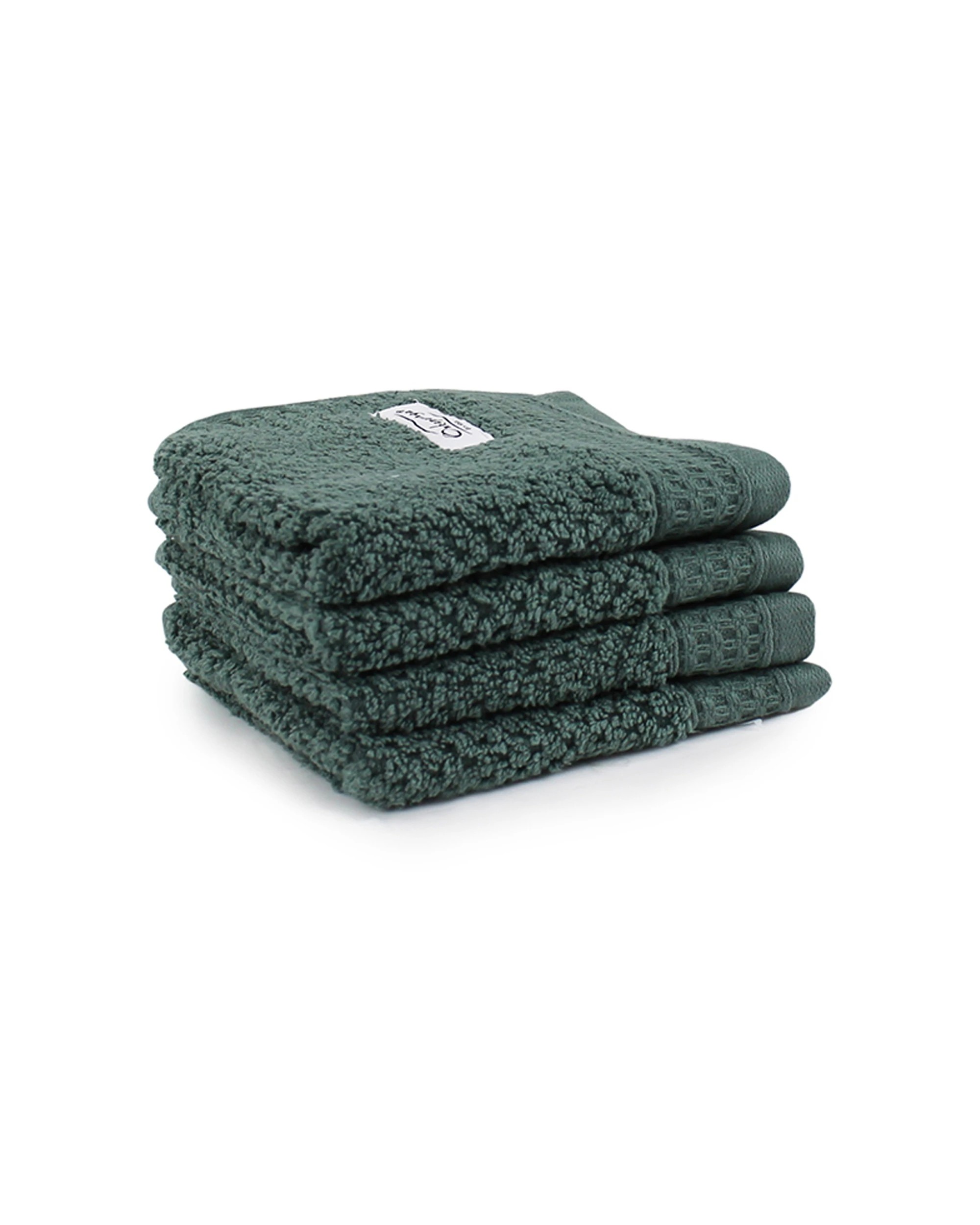1 Onkaparinga Avalon Face Washer 550GSM Fir 4pc 30x30cm - Green, 1 of 1