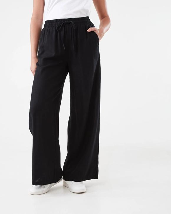 Linen Blend Wide Leg Pants Kmart