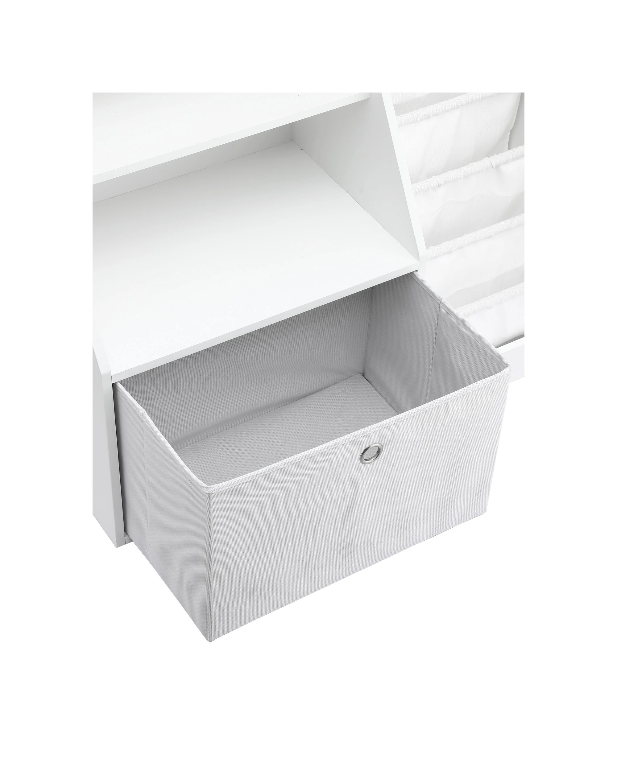 8 Keezi Kids Bookshelf Children Bookcase Organizer Storage Rack Display Drawer - White, 8 of 8