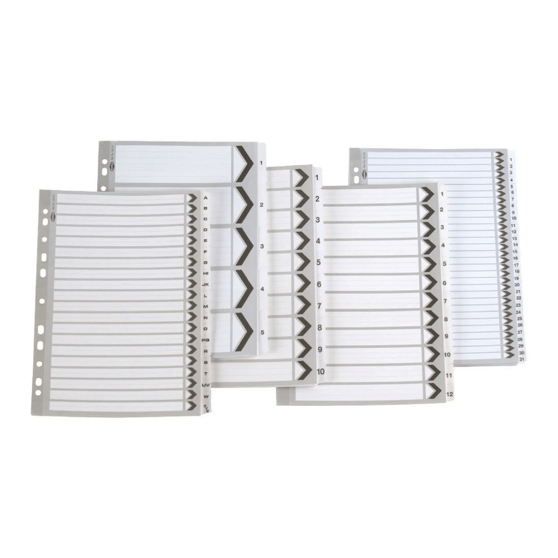 1 Marbig Reinforced A4 1-10 Tab Divider Black and White, 1 of 1