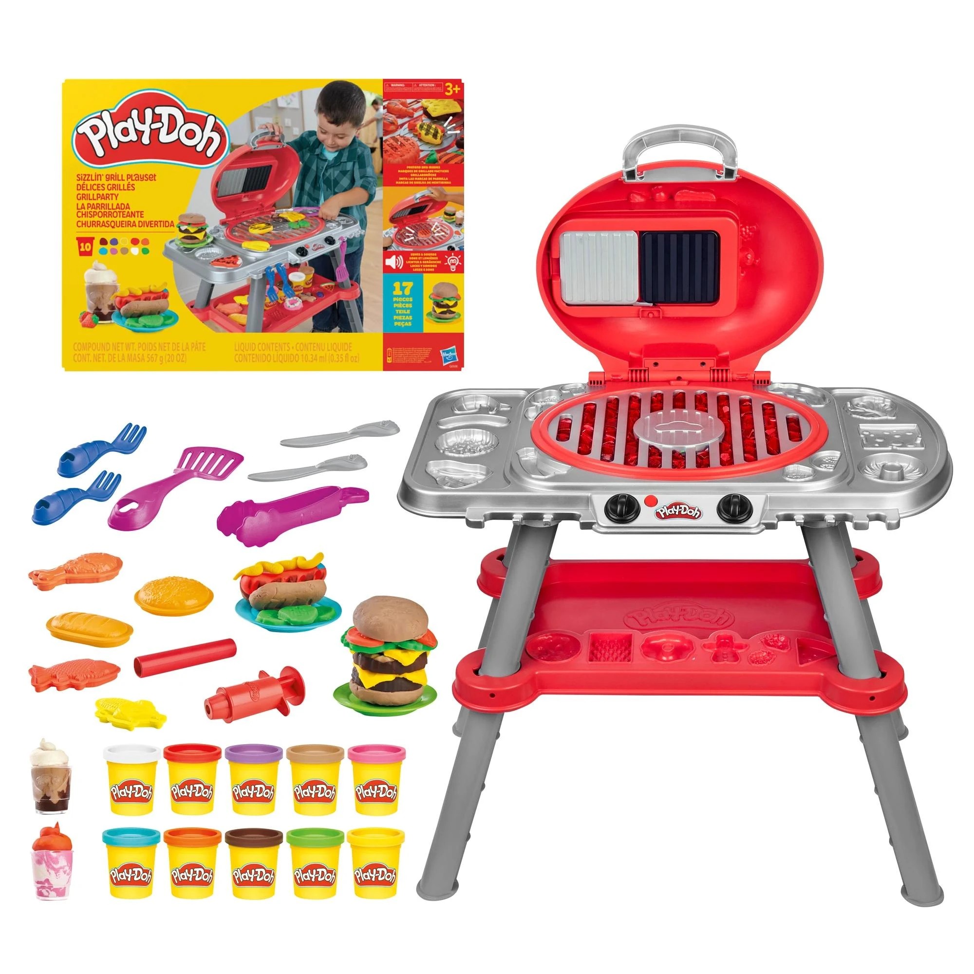 3 PlayDoh Sizzlin Grill Playset - Multi, 3 of 4
