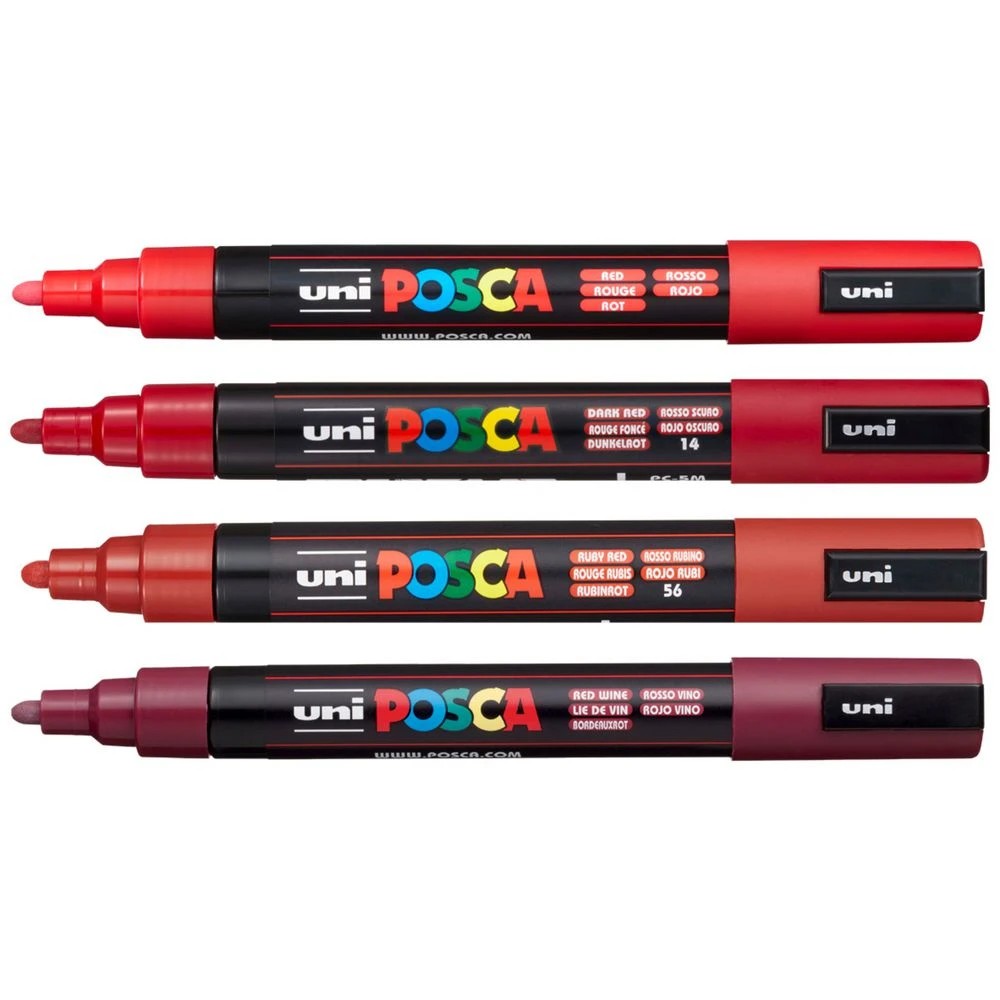 2 Posca PC-5M Paint Marker Red 4 Pack, 2 of 10