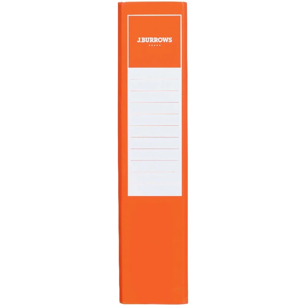 3 J.Burrows A4 Lever Arch 2-Ring Binder Gloss Orange, 3 of 6