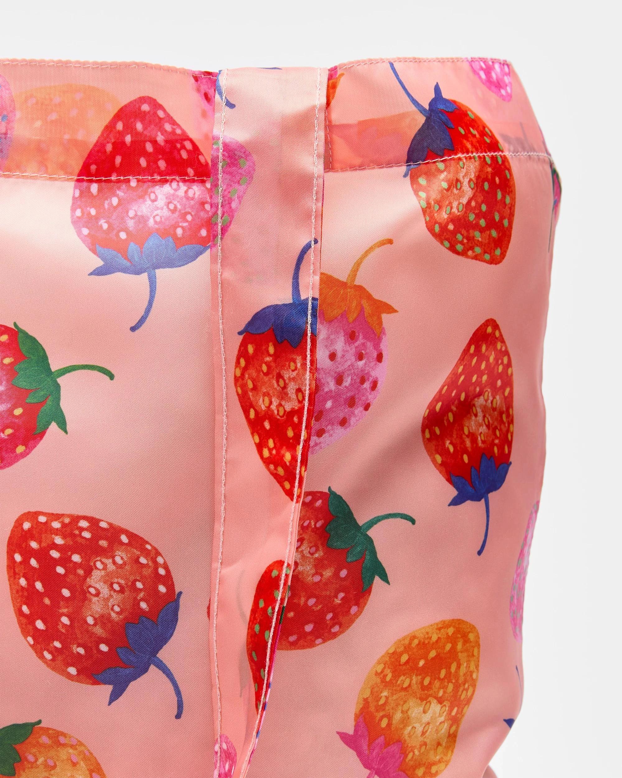 2 Target Fold Up Shopper Tote Bag STRAWBERRIES, 2 of 3