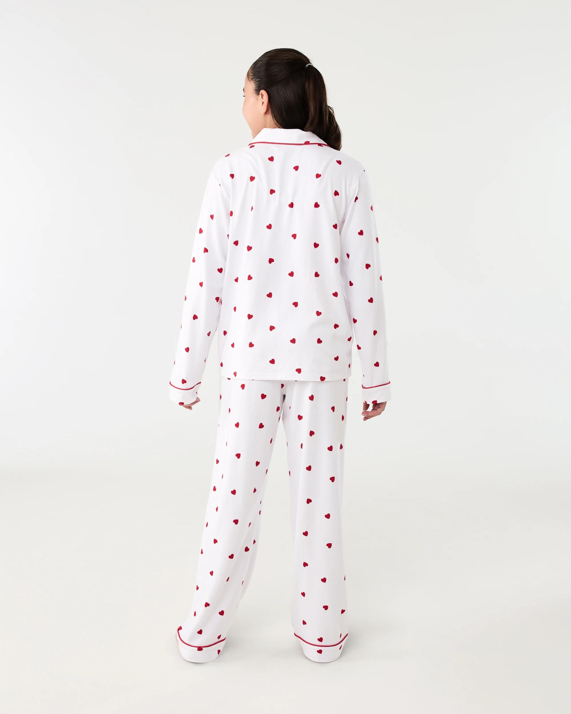 2 Hachi Button Down Pyjama Set Red Hearts, 2 of 7