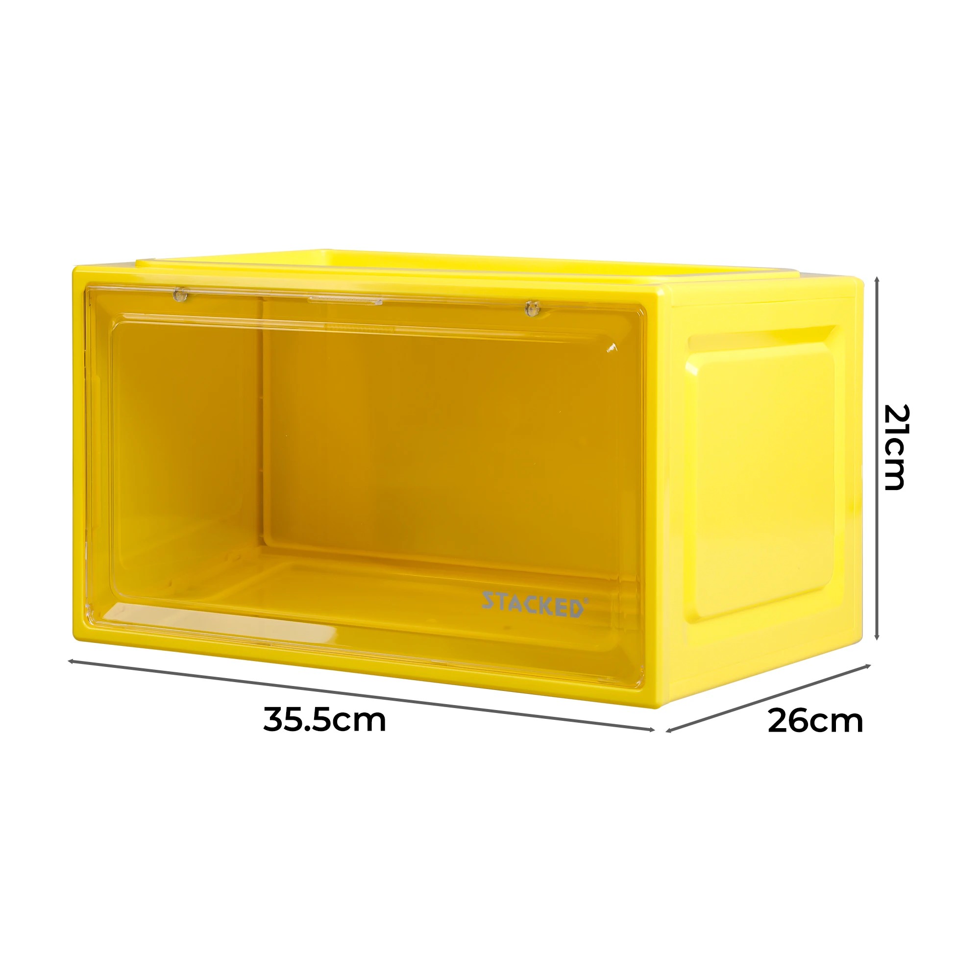 3 Traderight 6PCS Storage Box Stackable - Yellow, 3 of 7