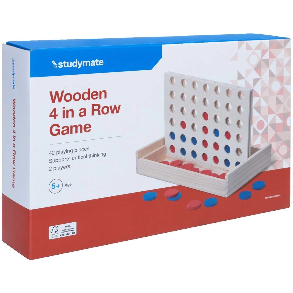 6 Studymate Wooden 4-in-a-Row Game, 6 of 6