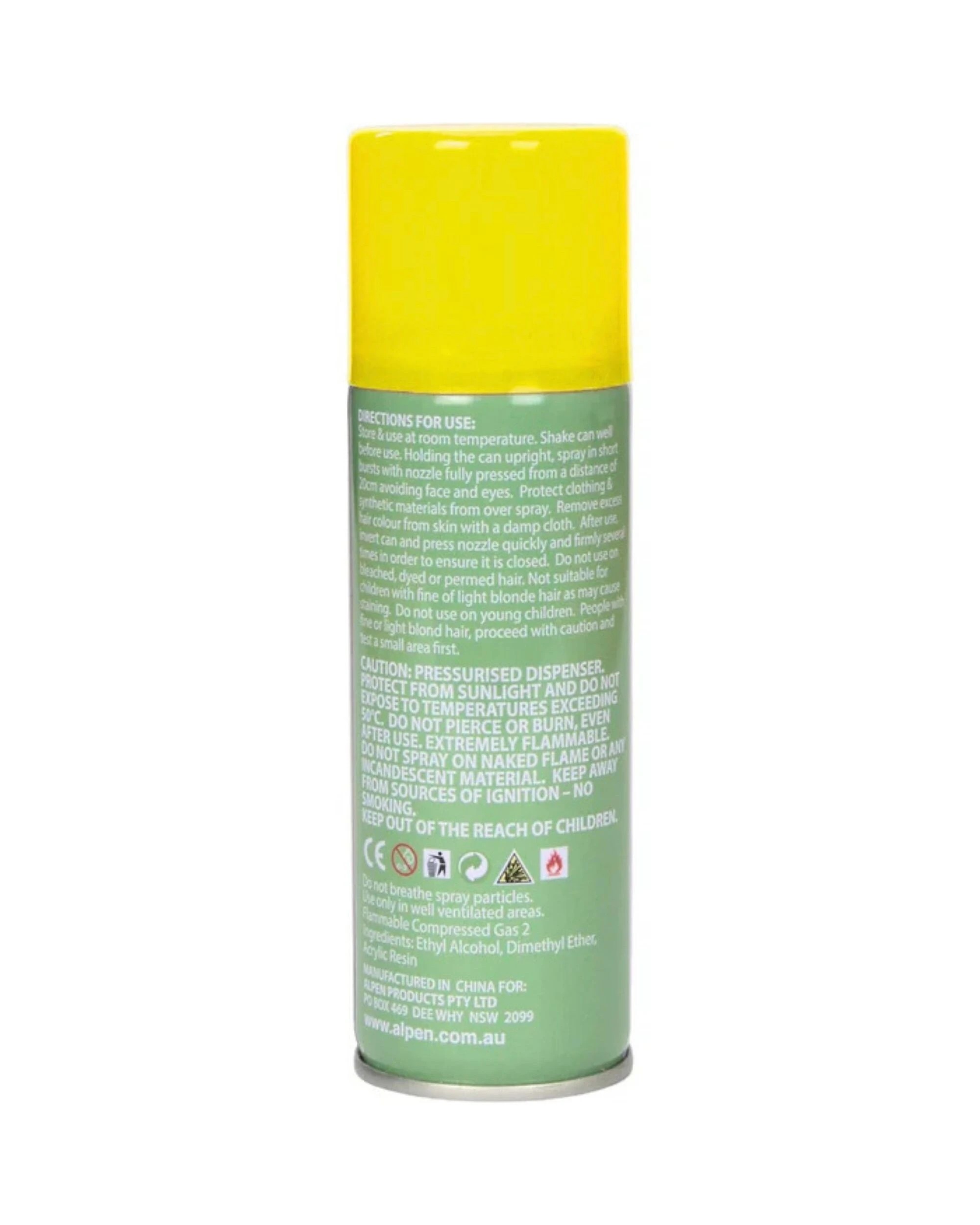 2 Alpen Coloured Hair Spray - Yellow, 2 of 2