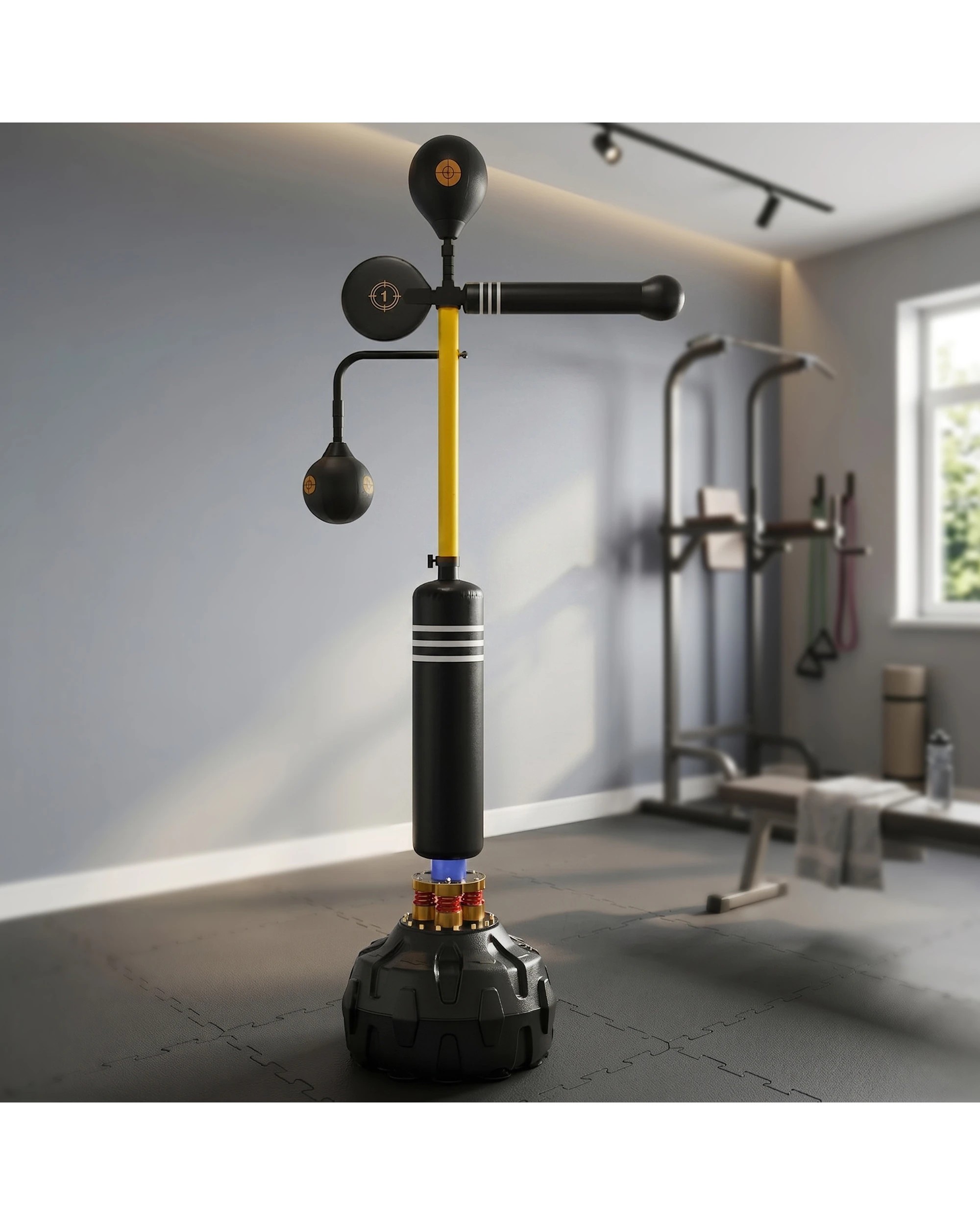 2 Powertrain Freestanding Boxing Trainer 5 in 1 Reflex Training System - Black, 2 of 6