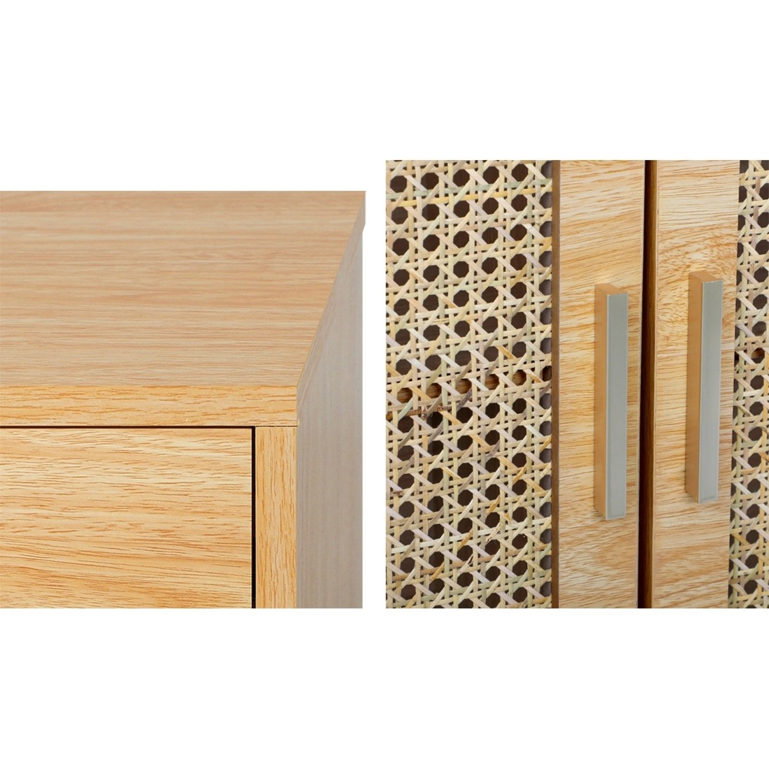 5 Oikiture Buffet Sideboard Rattan Storage Cabinet
 - Natural, 5 of 10