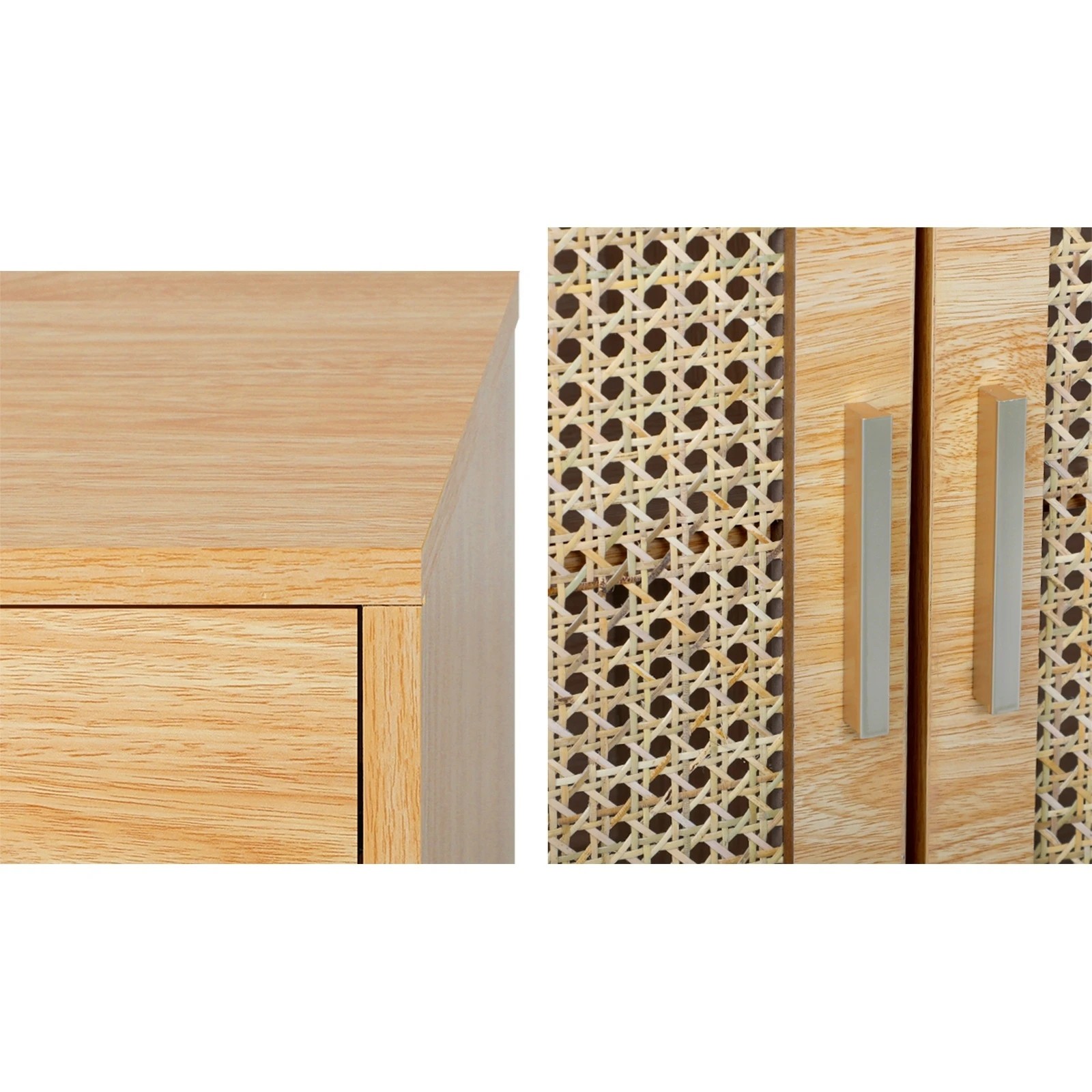 5 Oikiture Buffet Sideboard Rattan Storage Cabinet
 - Natural, 5 of 10