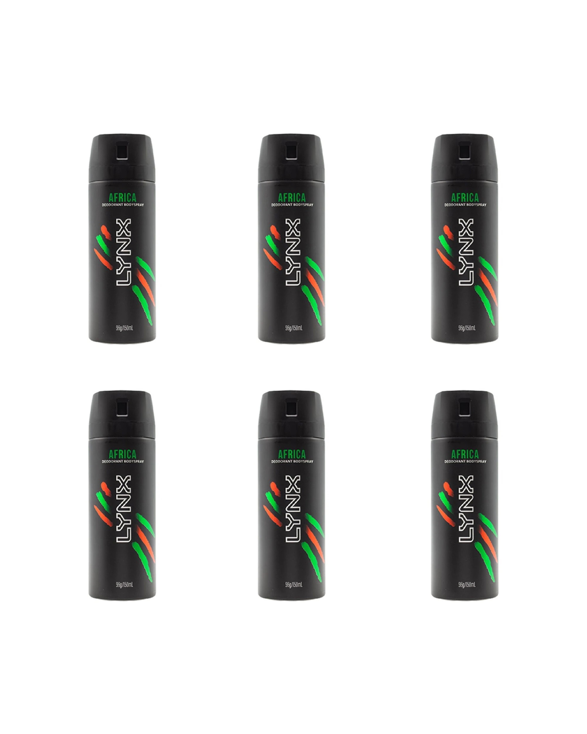 1 Lynx 6PK Deodorant Fragrance 150ml 48h Protection Bodyspray Africa - White, 1 of 4