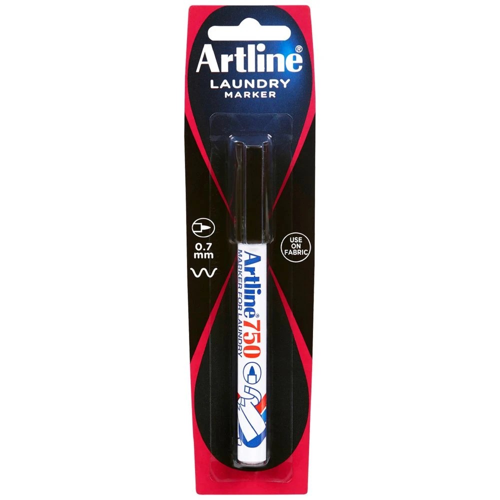 1 Artline 750 Laundry Marker Black, 1 of 3