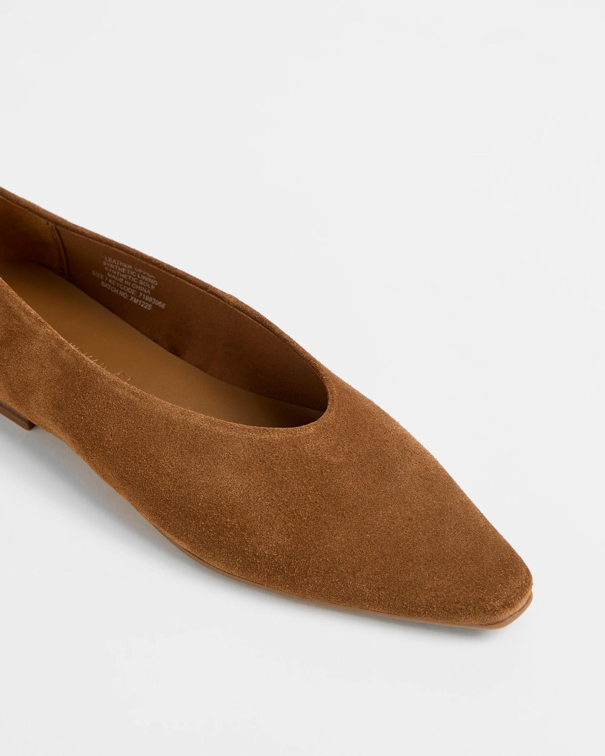 3 Target Woman Genuine Leather High Vamp Ballet Flat - Luna BROWN, 3 of 3