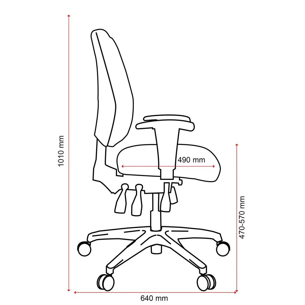 9 Buro Tidal Mid Back Fabric Chair with Arms Black Ergonomic Chairs and Desk Chairs, 9 of 10