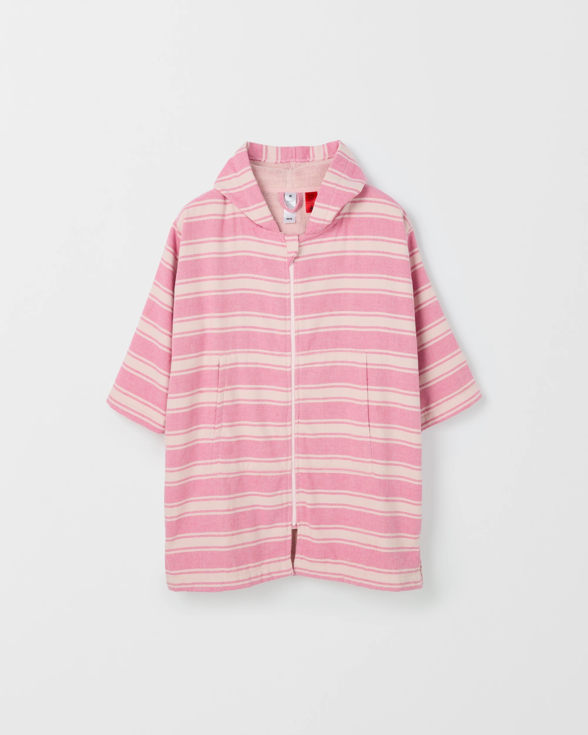 1 Target Henley Kids Australian Cotton Zip Thru Hooded Towel - Size: 4-6 - Pink, 1 of 3