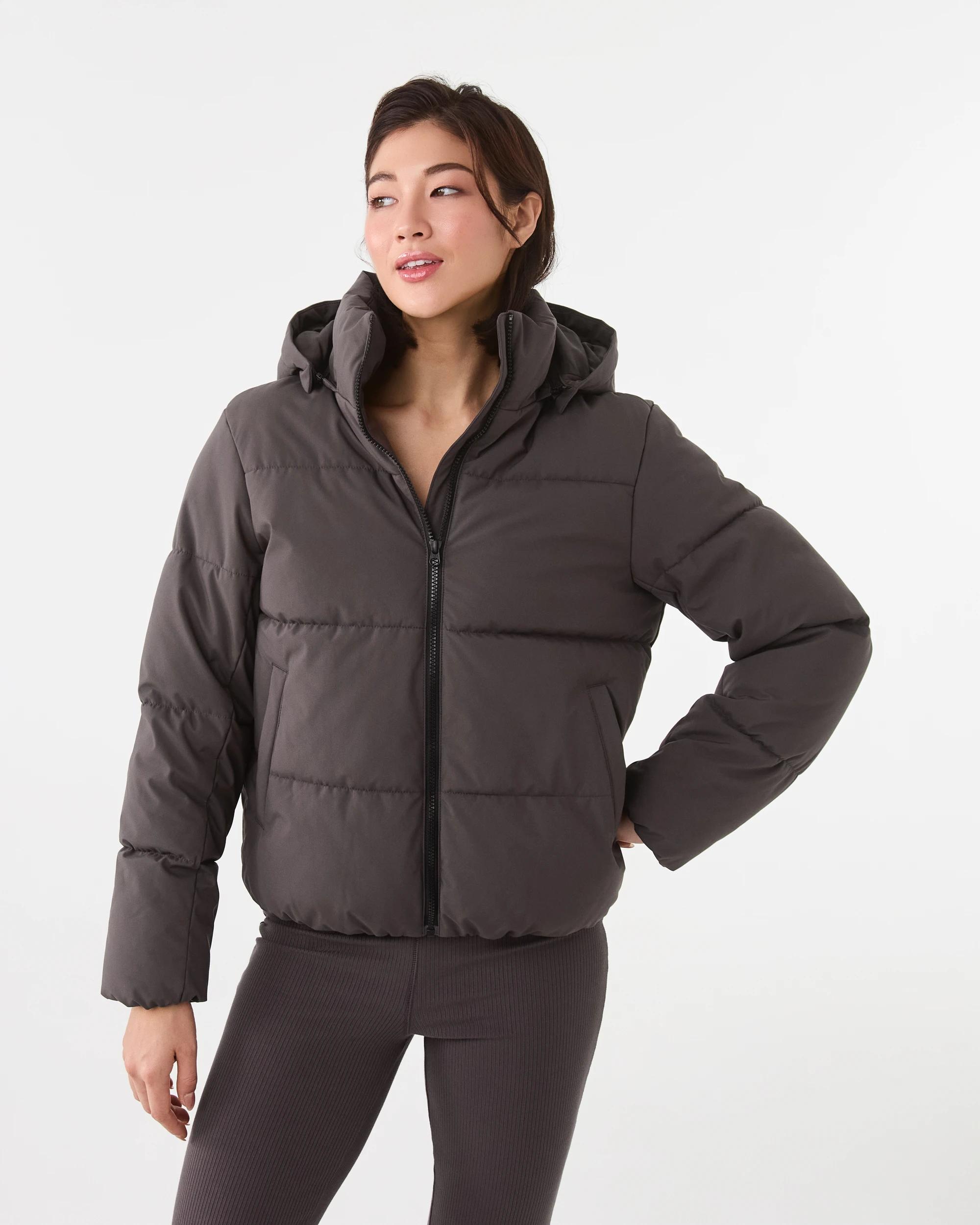 1 Active Womens Core Puffer Jacket Espresso, 1 of 10