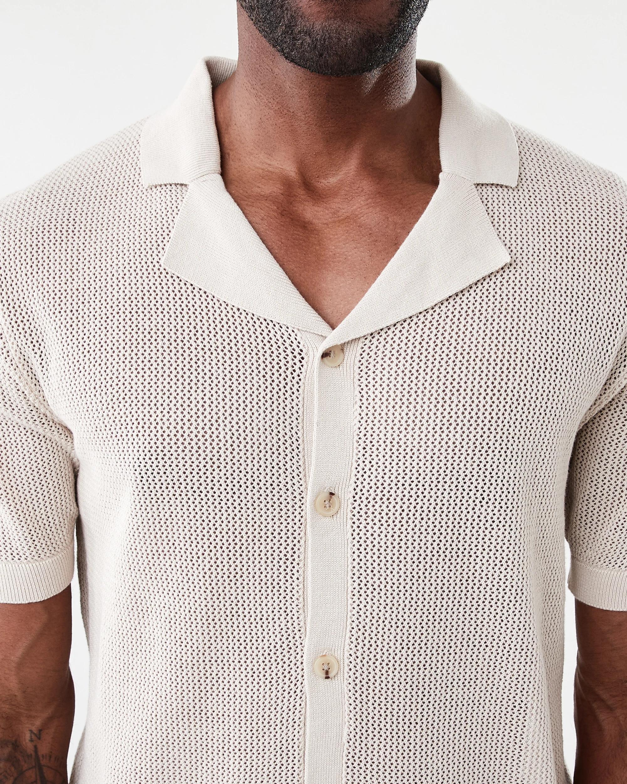 5 Short Sleeve True Knit Shirt Bge Dune, 5 of 6